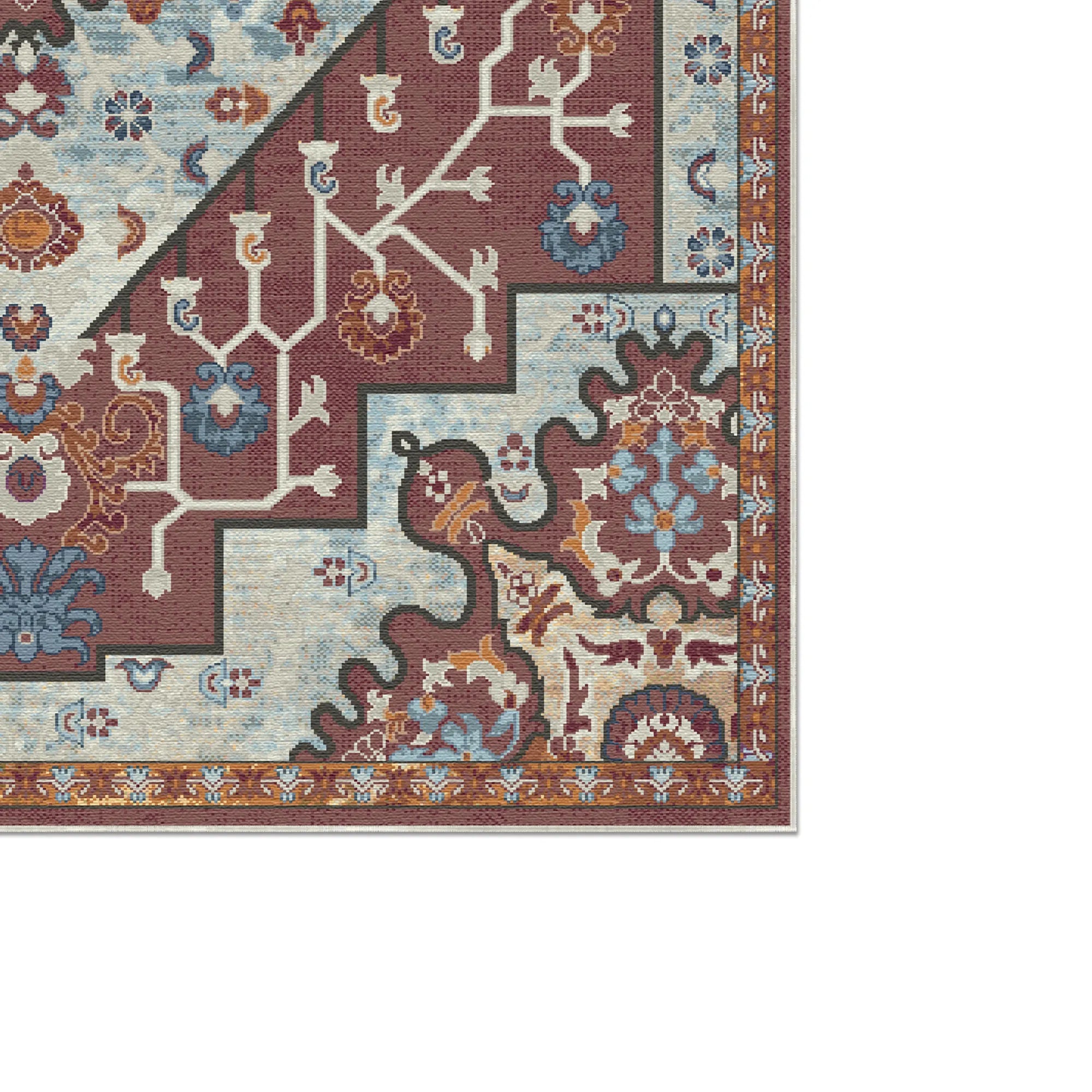 Килим з медальйоном з емблемою цегли Freya