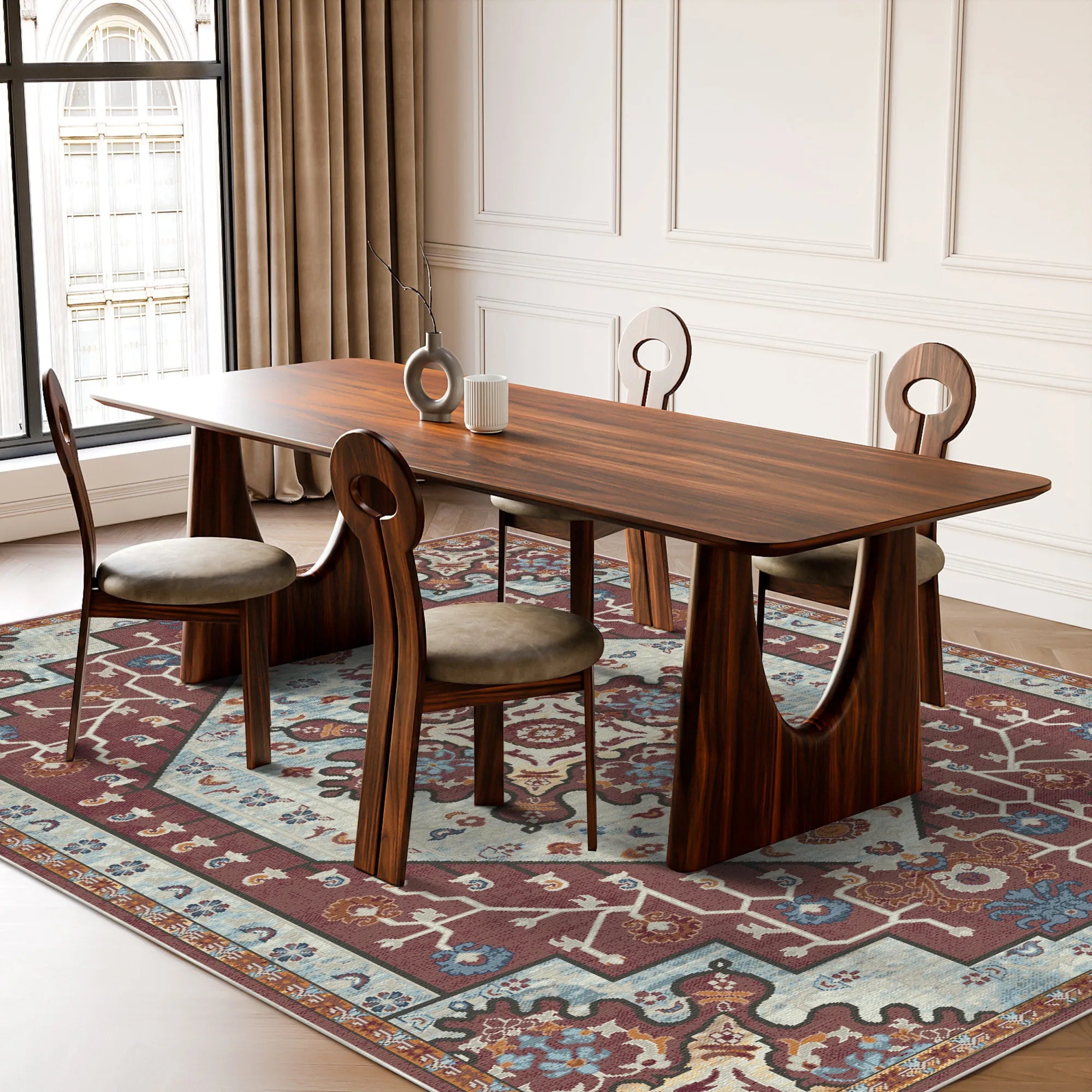 Килим з медальйоном з емблемою цегли Freya