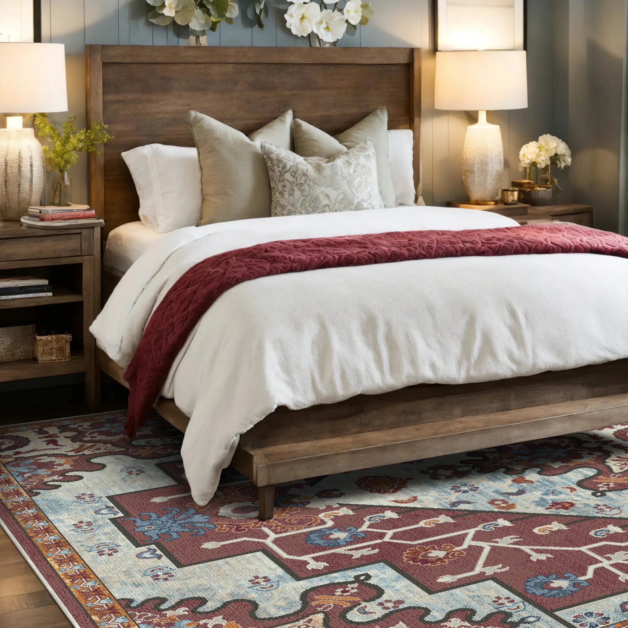 Килим з медальйоном з емблемою цегли Freya