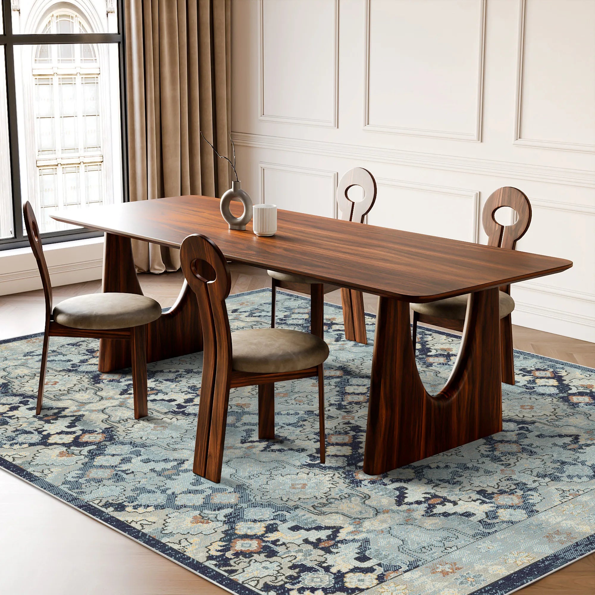 Геометричний килим Lumina Slate Navy