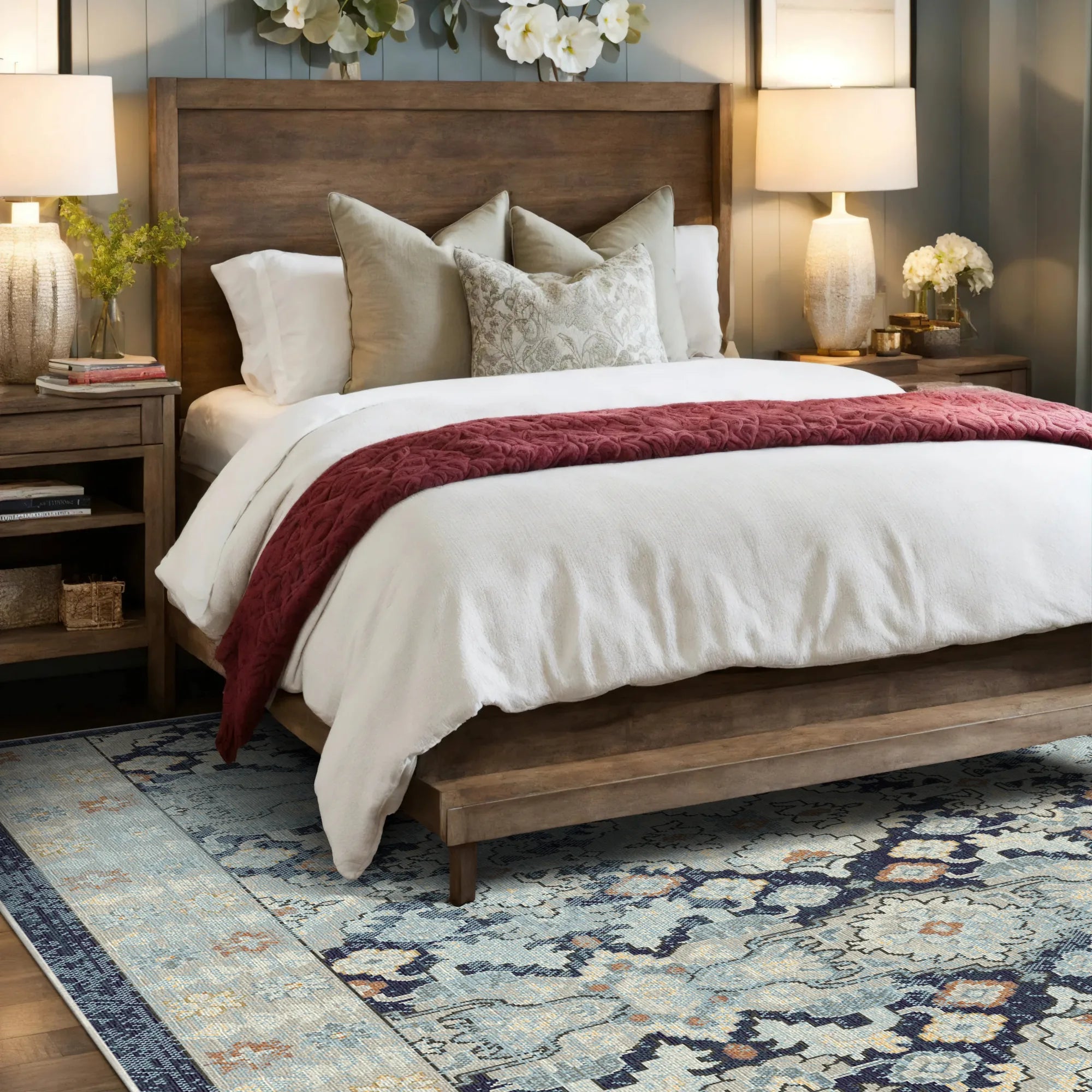 Геометричний килим Lumina Slate Navy