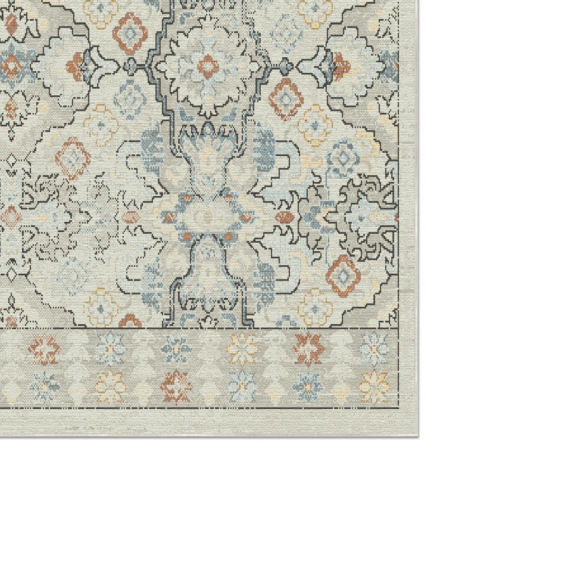 Килим Lumina Gray Cream з геометричним візерунком