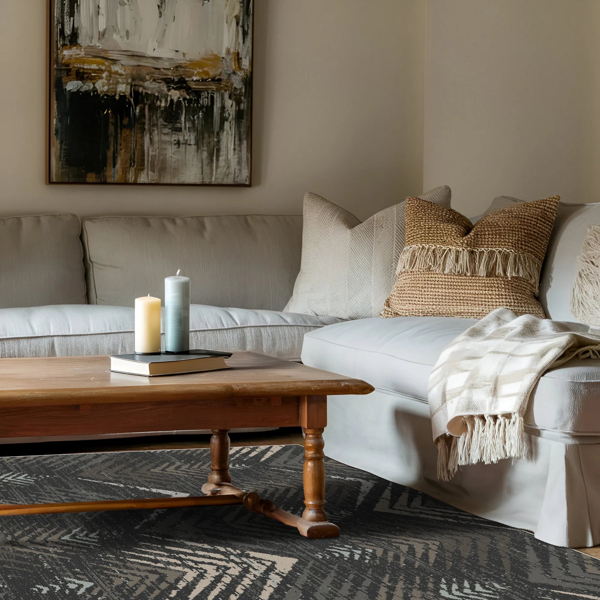 Килим Obsidian Ridge Abstract що прається