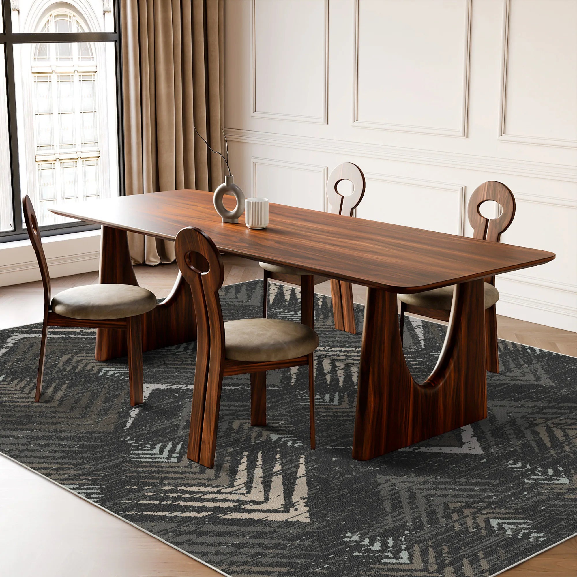 Килим Obsidian Ridge Abstract що прається