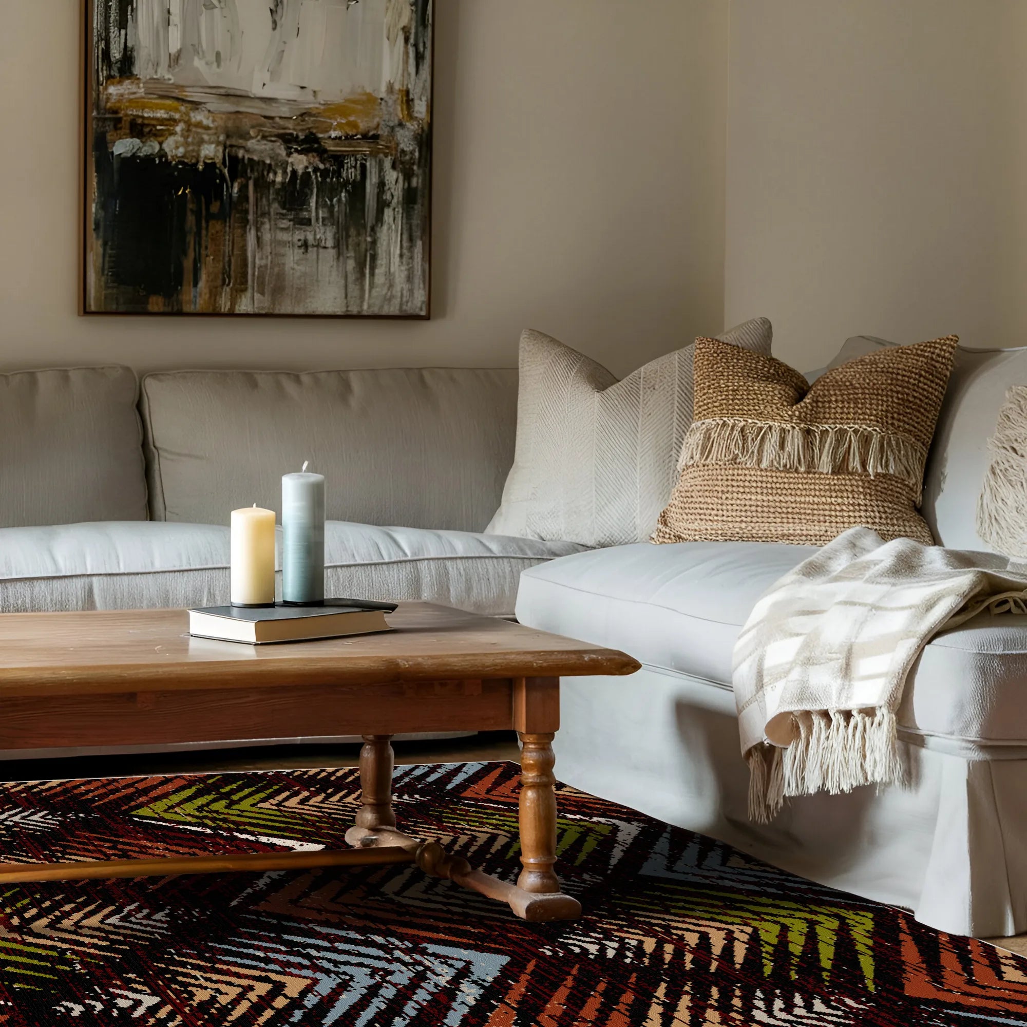 Килим Ember Peak Abstract що прається