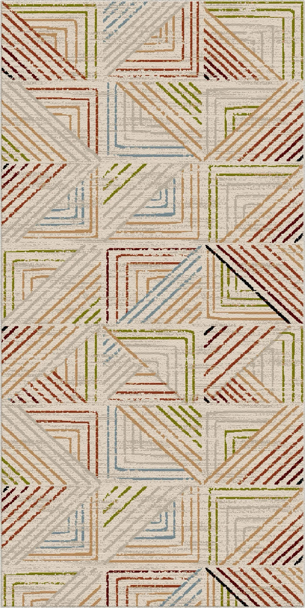Килим із геометричним візерунком Sonora Tile, що можна прати