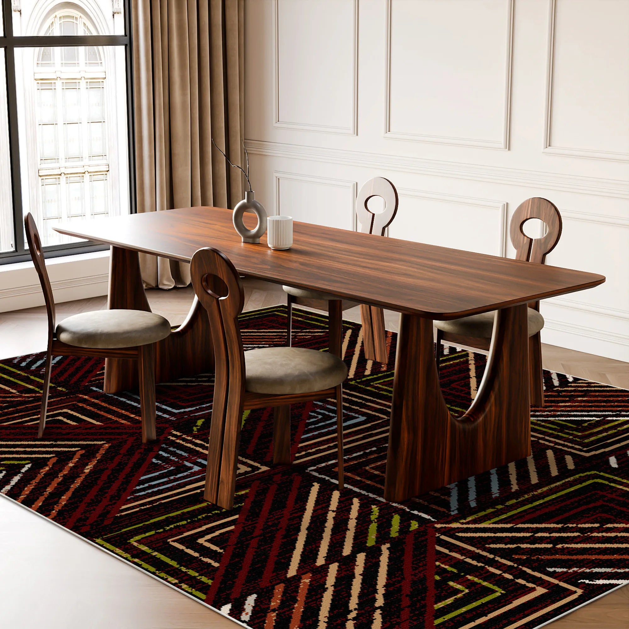 Геометричний килим Midnight Canyon що миється