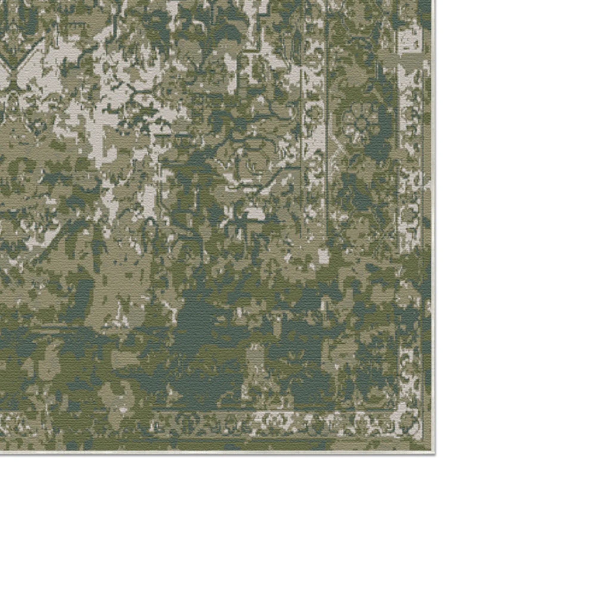 Килим Verdant Mist з витертим медальйоном