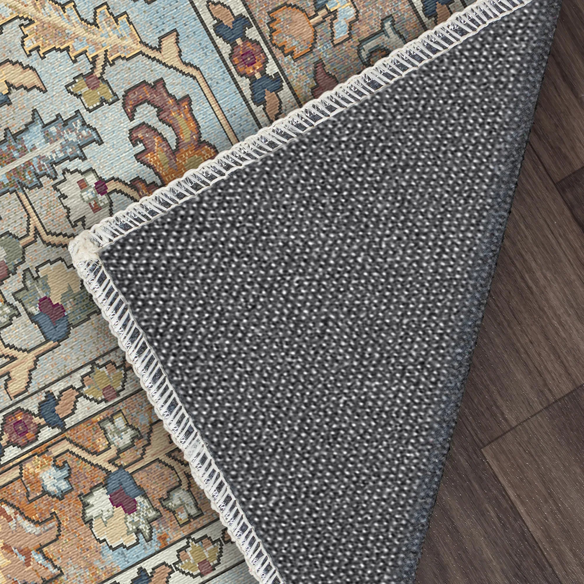 Килим з квітковим принтом Блакитна спадщина