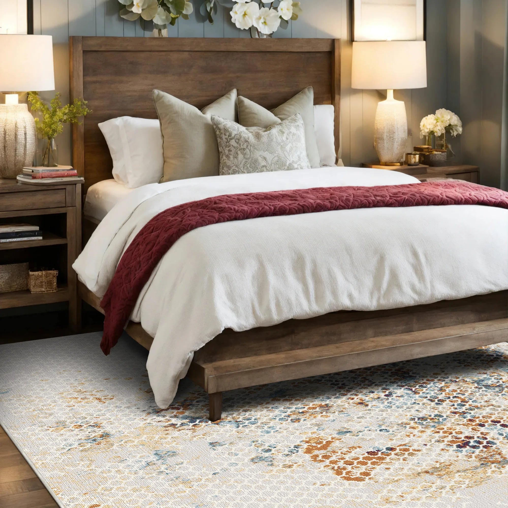 Світловий ґратчастий абстрактний килим