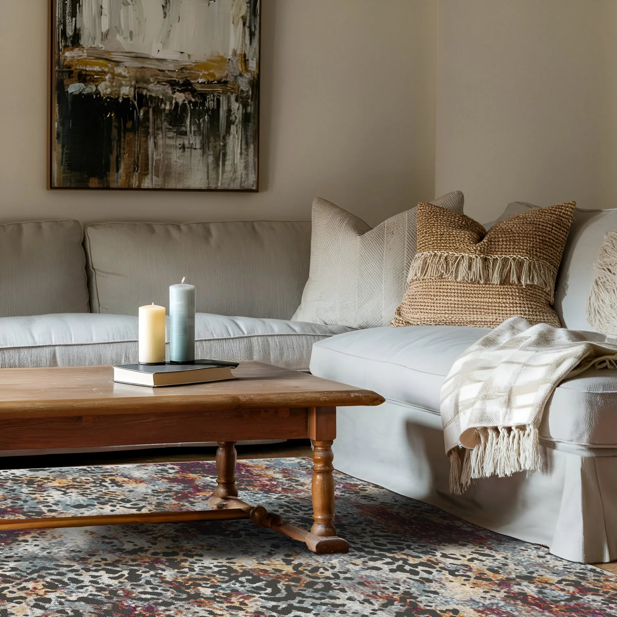 Абстрактний килим із плямистим сонцестоянням