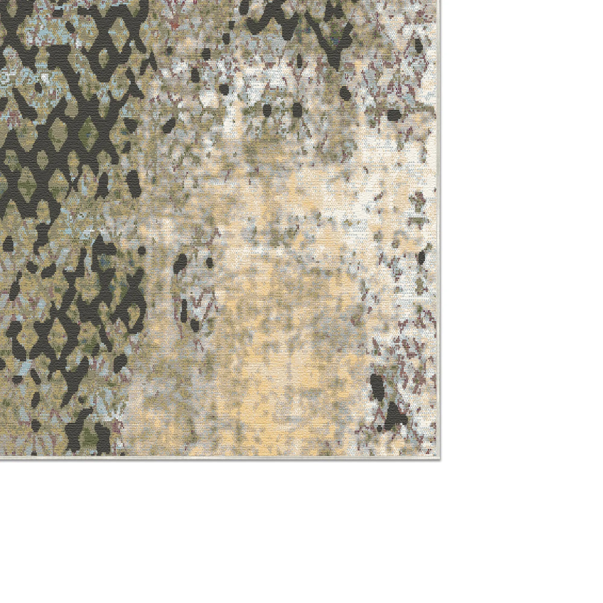 Рустикальний оливковий килимок з потертостями Trellis