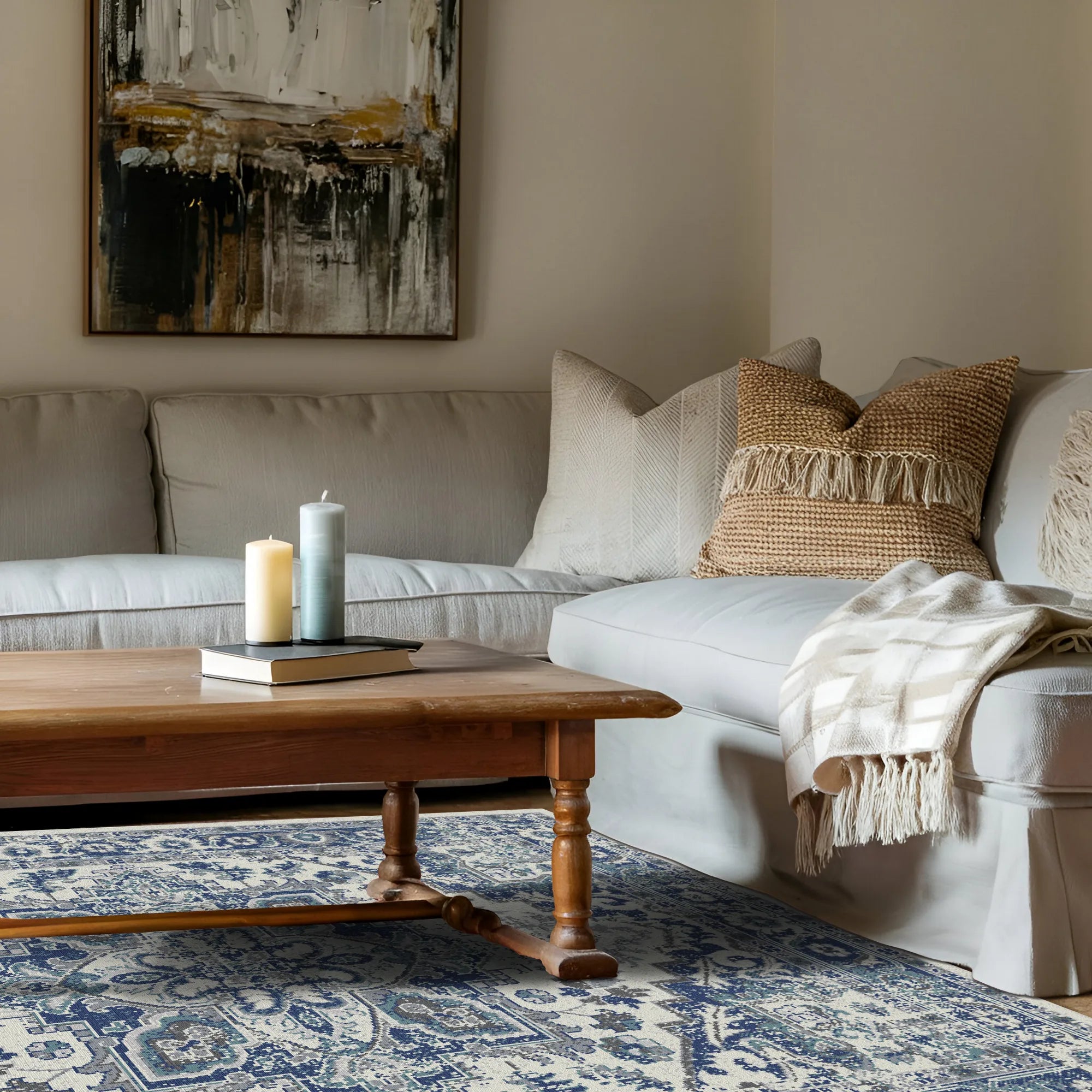 Вінтажний килим Caspian Indigo, що можна прати