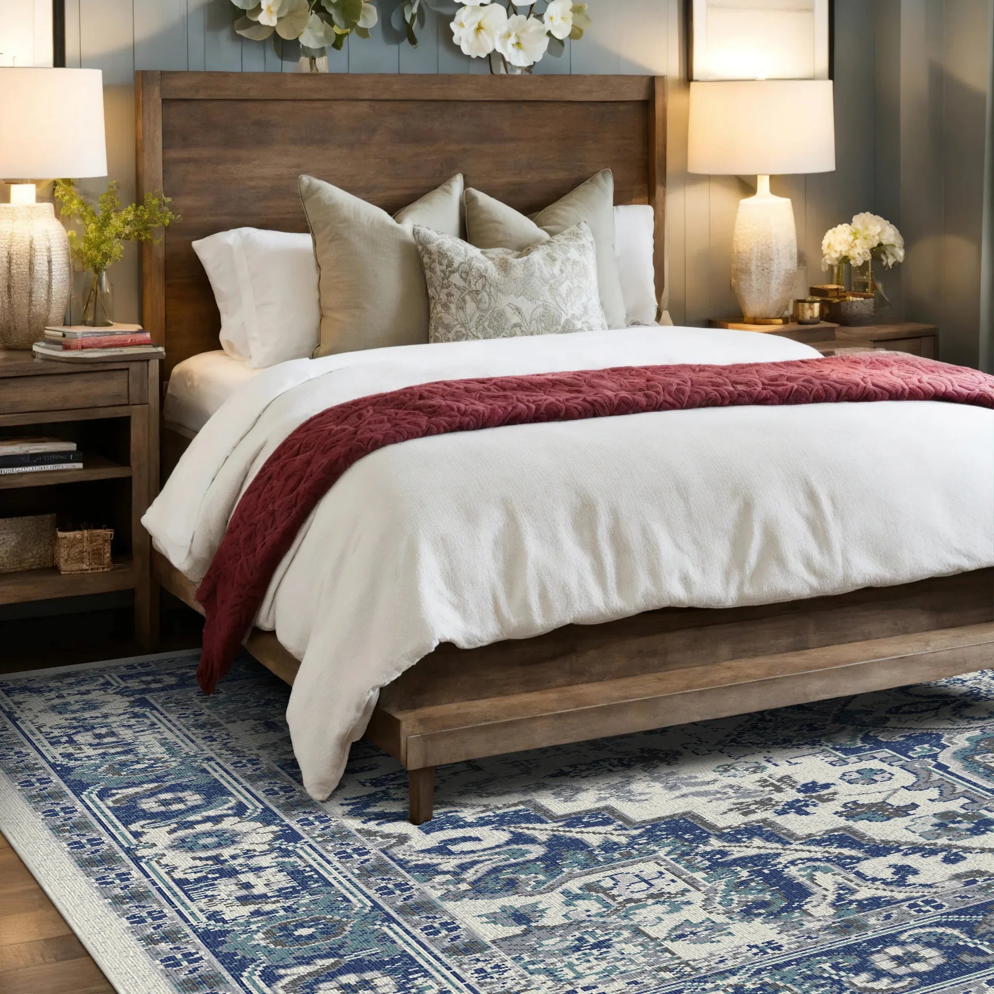 Вінтажний килим Caspian Indigo, що можна прати