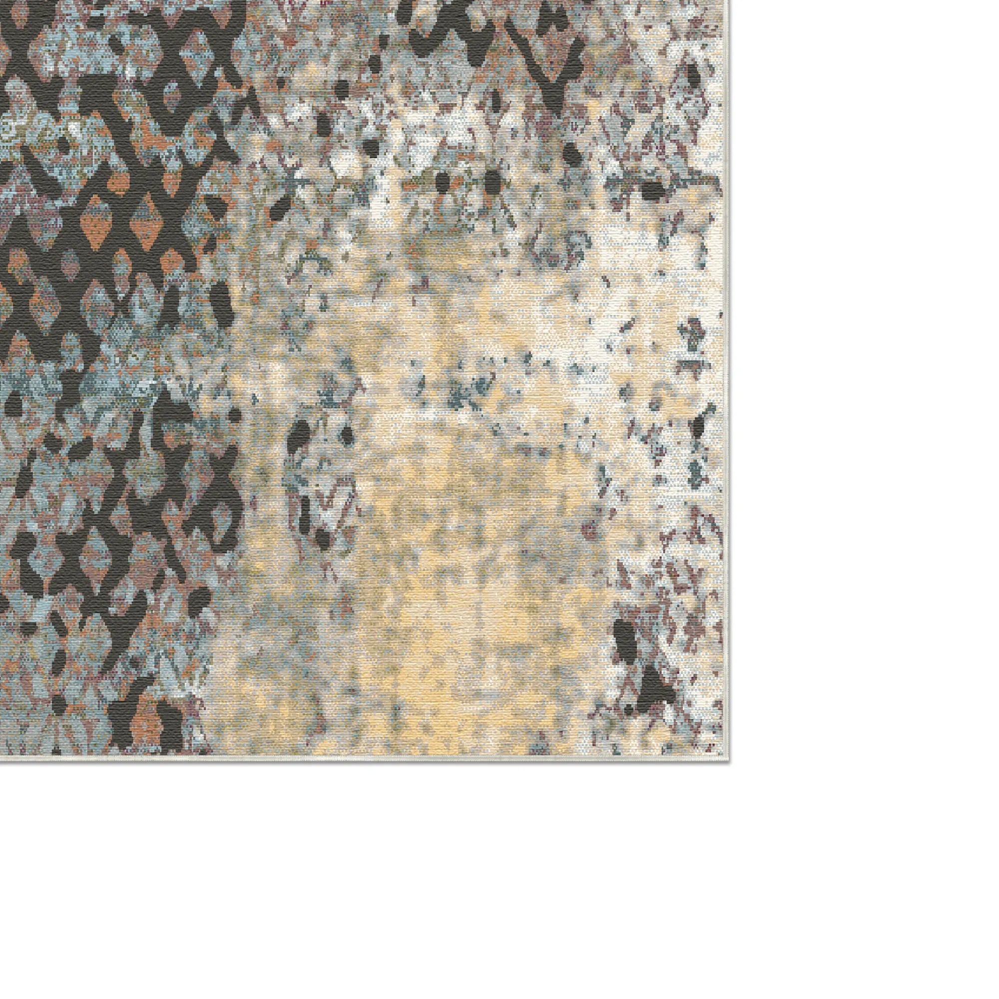 Вінтажний іржаво сірий килим