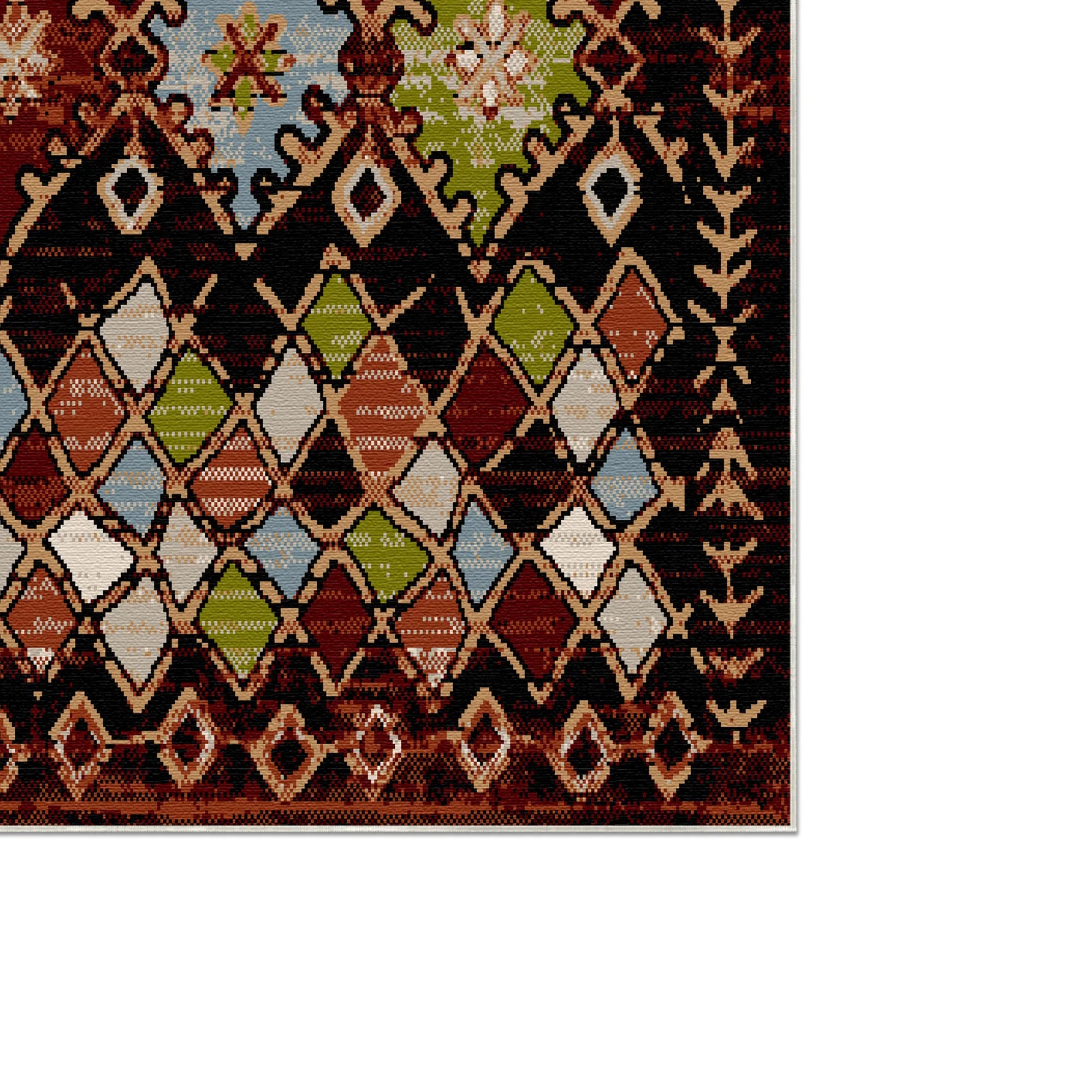 Племінний килим Aztec Ember, що можна прати