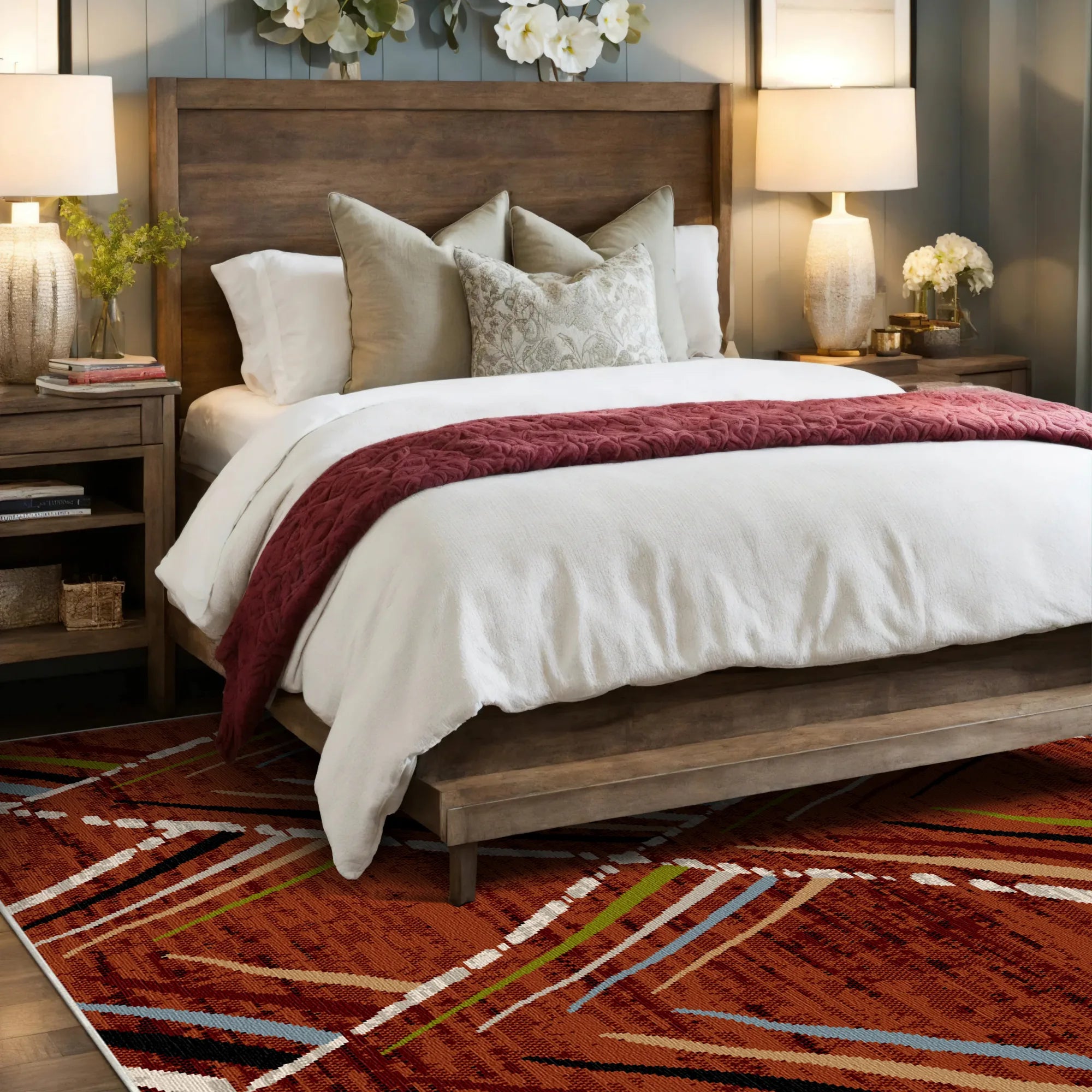 Геометричний килим Sienna Sketch що прається