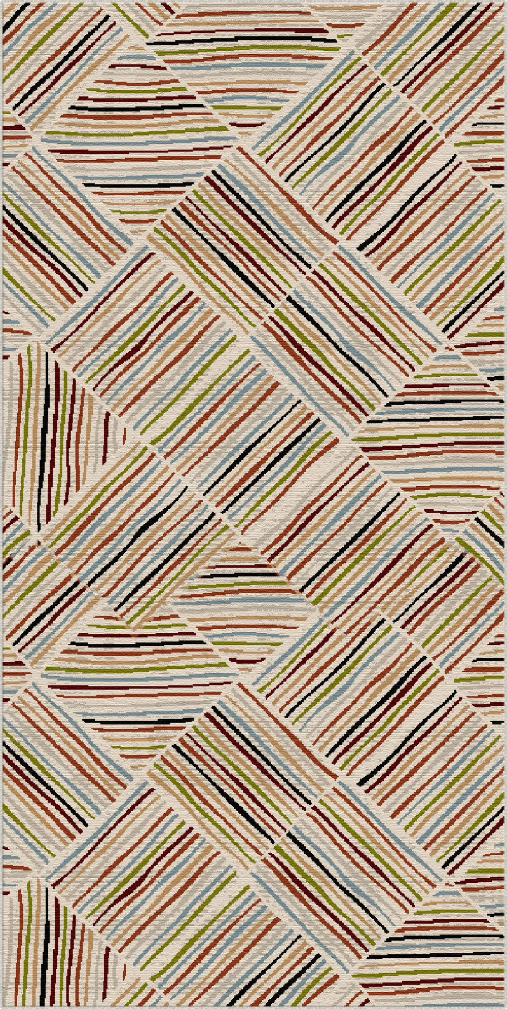 Килим із геометричним візерунком Copenhagen Color Linear, що можна прати
