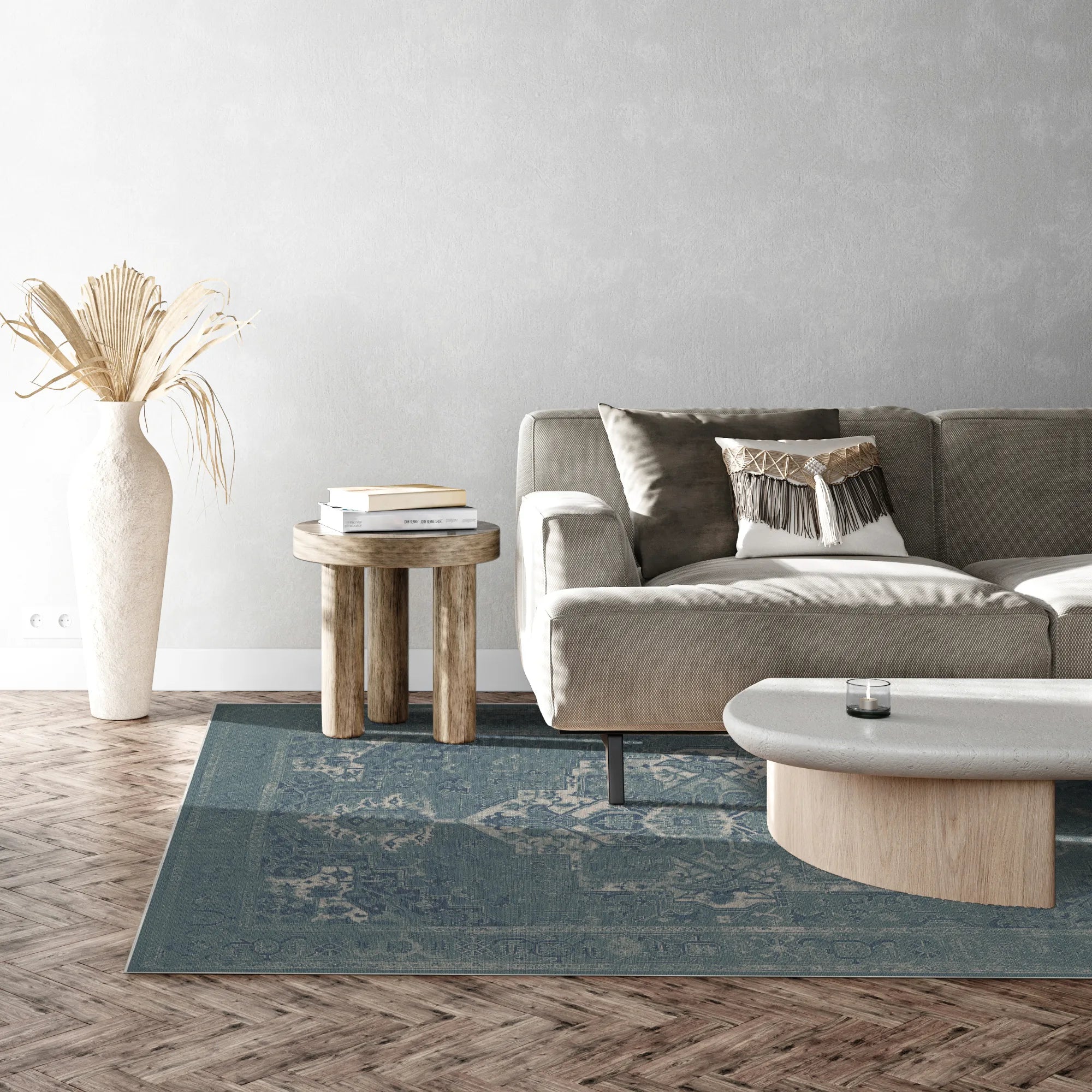 Килим Cerulean Shadow з медальйоном