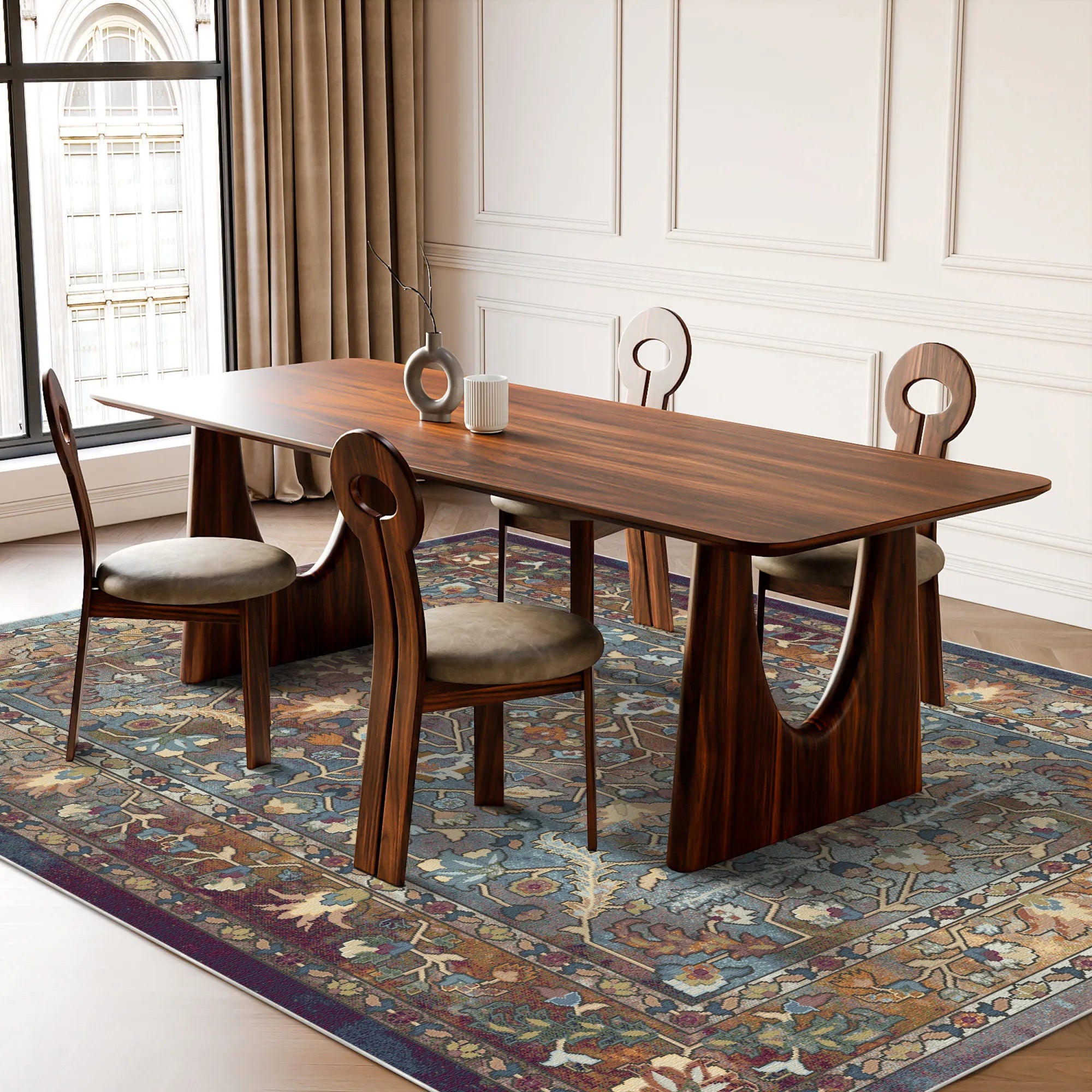 Античний квітковий килим Azure Echo