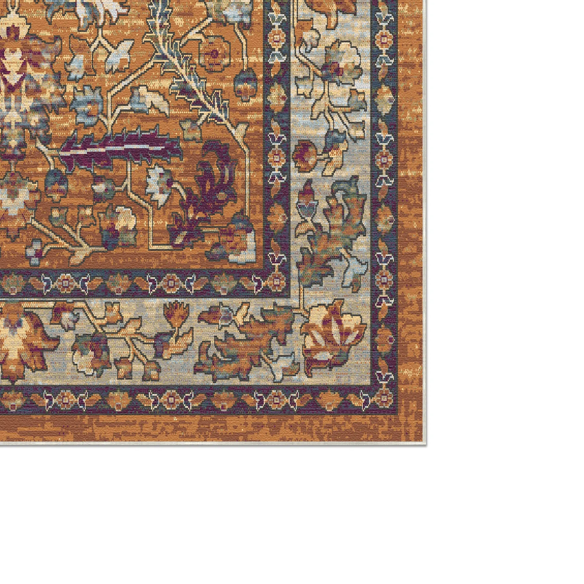 Антикварний квітковий килим Amber Echo