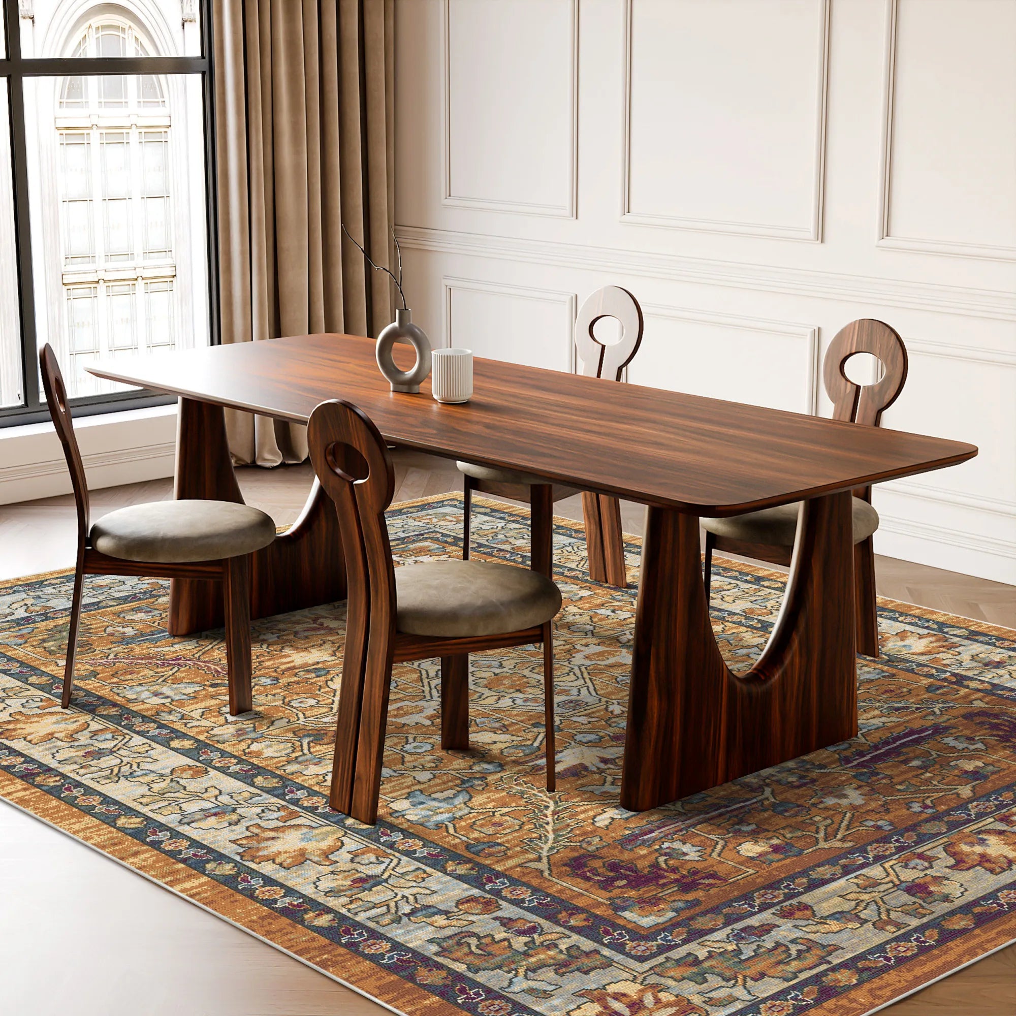 Антикварний квітковий килим Amber Echo