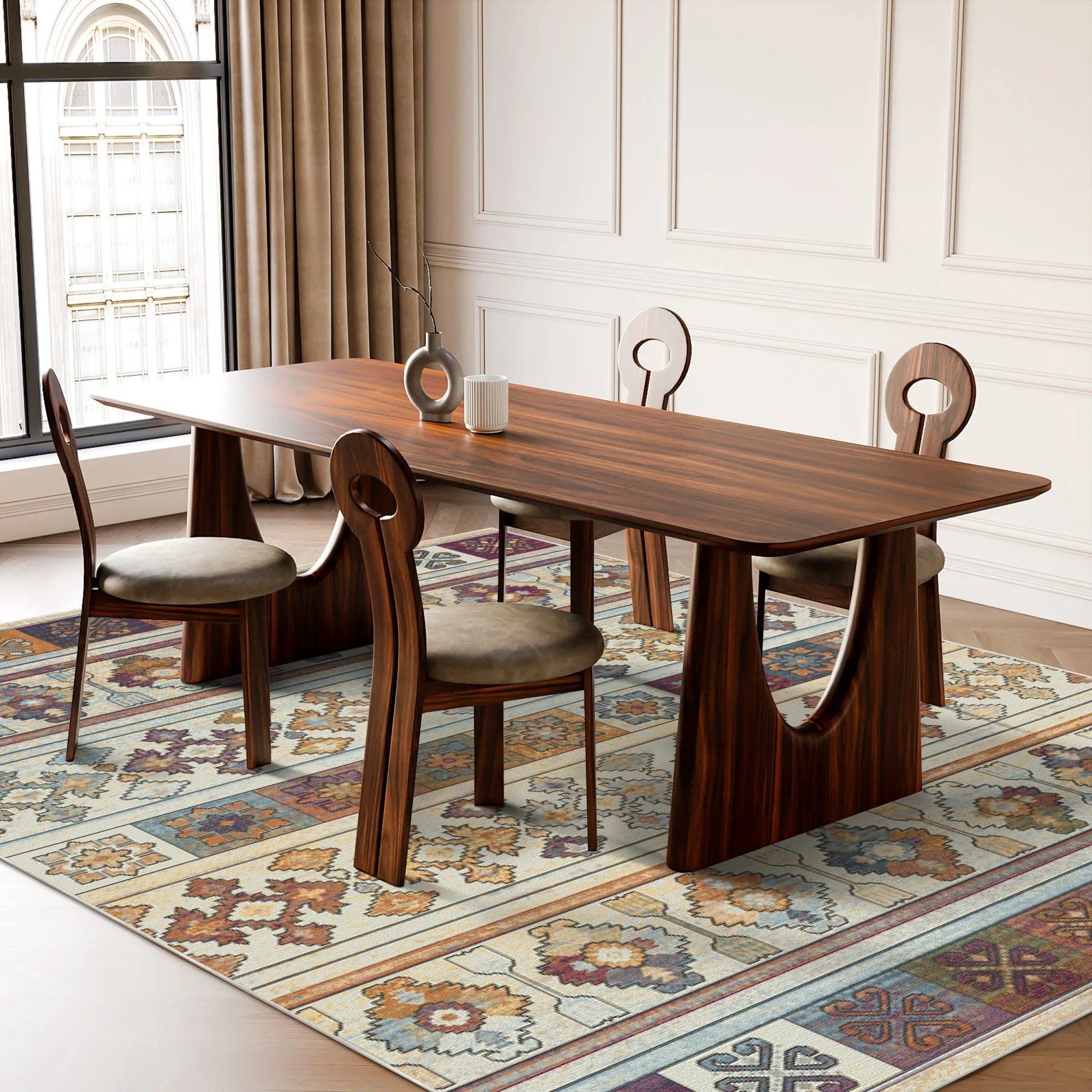 Світловий смугастий килим у стилі оповіді