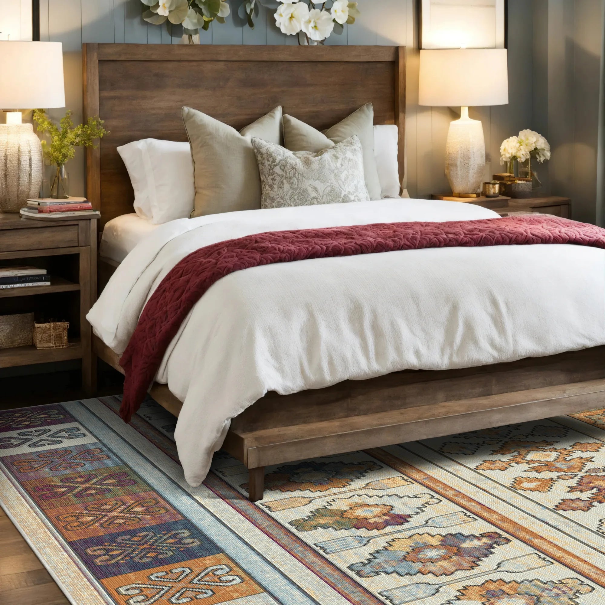 Світловий смугастий килим у стилі оповіді