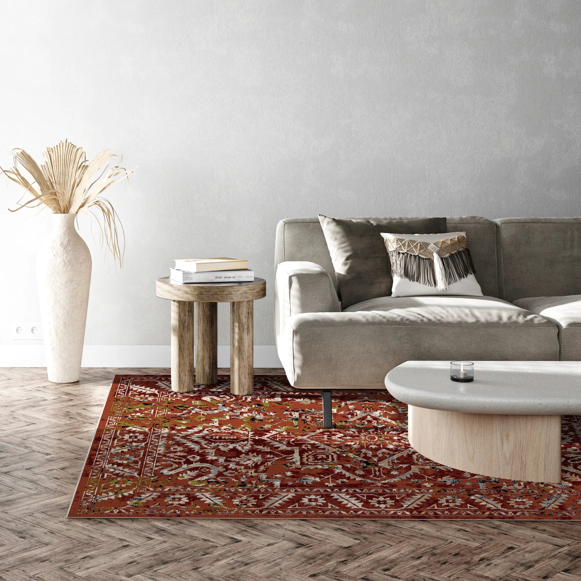 Вінтажний килим Pompei Rust що прається