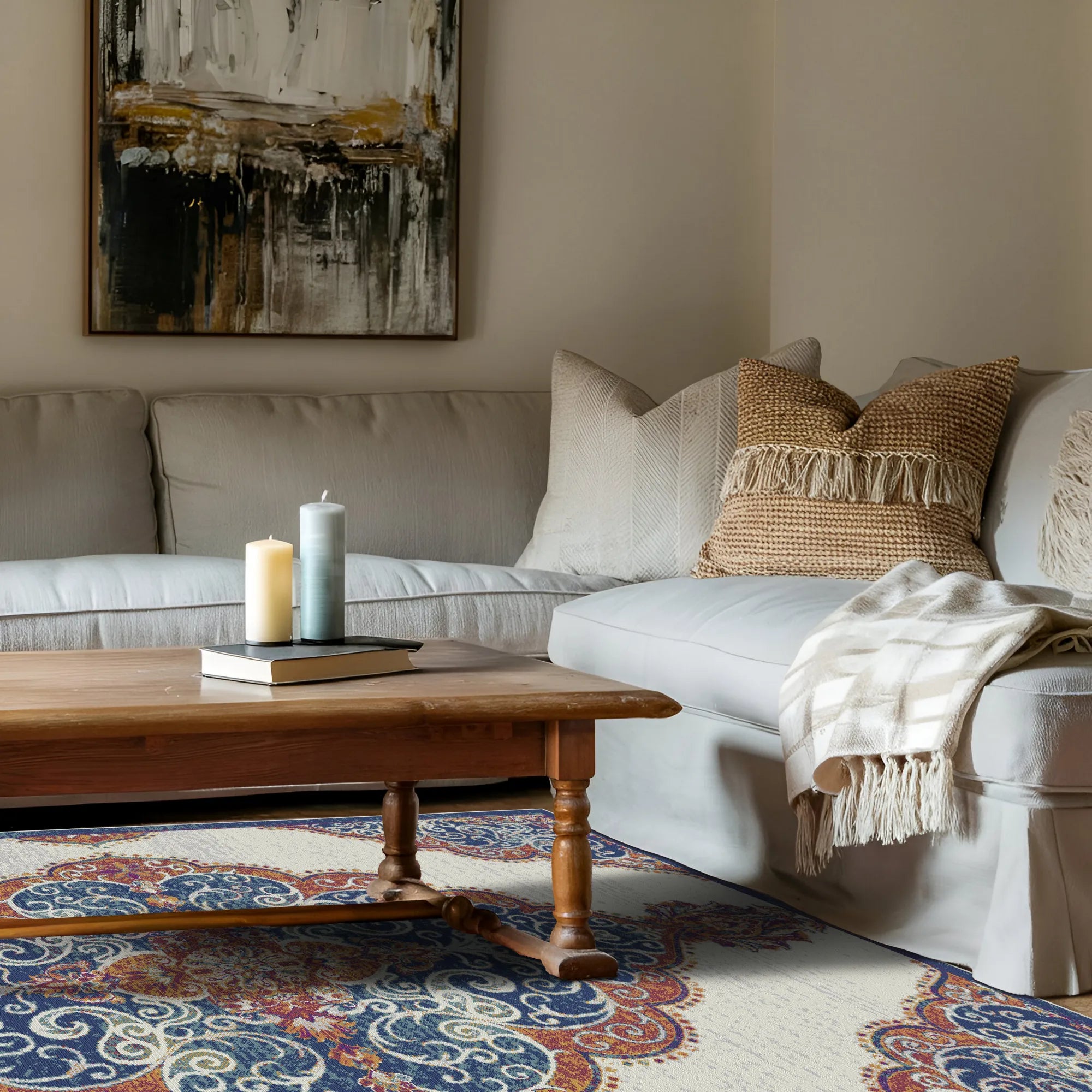 Килим з медальйоном з лазуриту