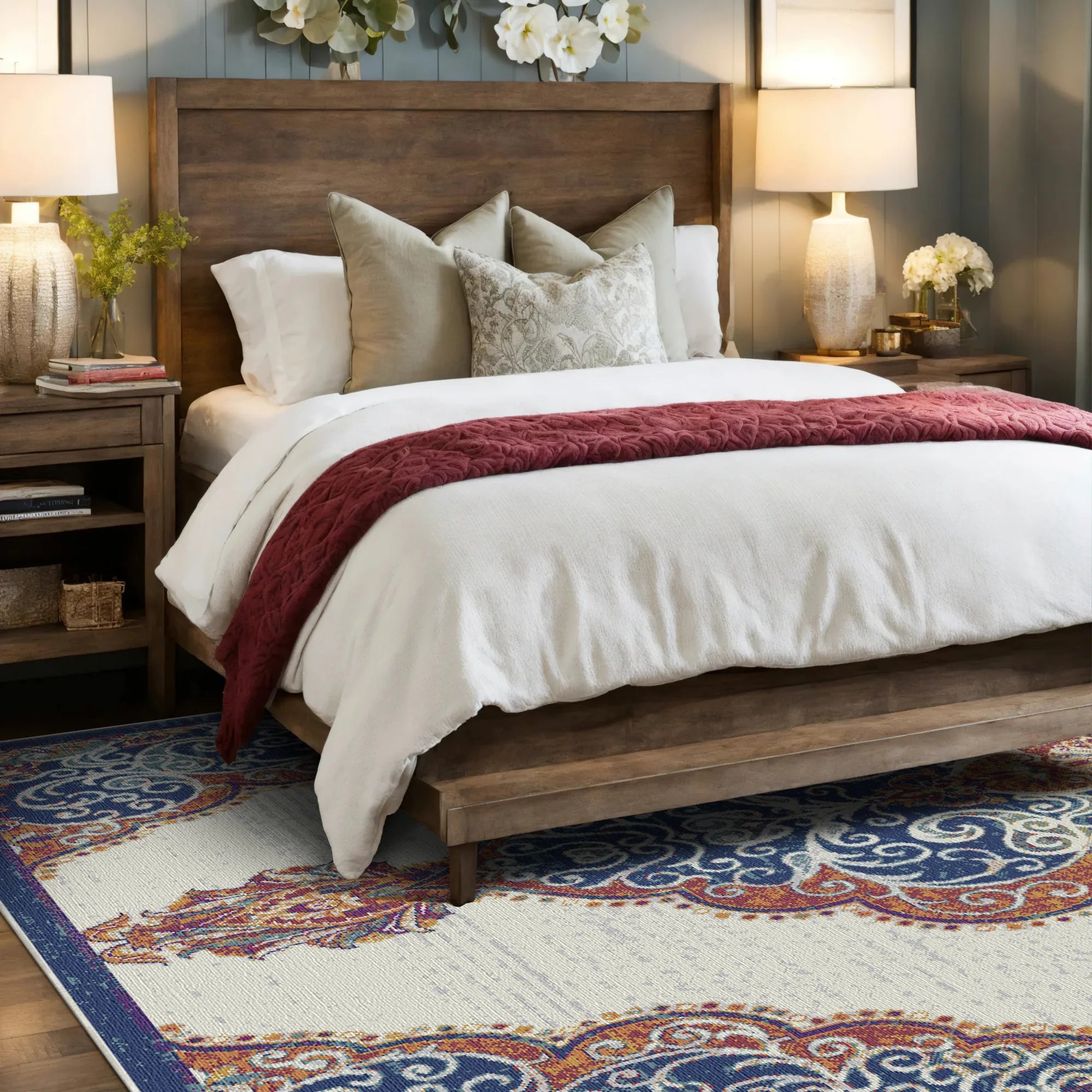 Килим з медальйоном з лазуриту