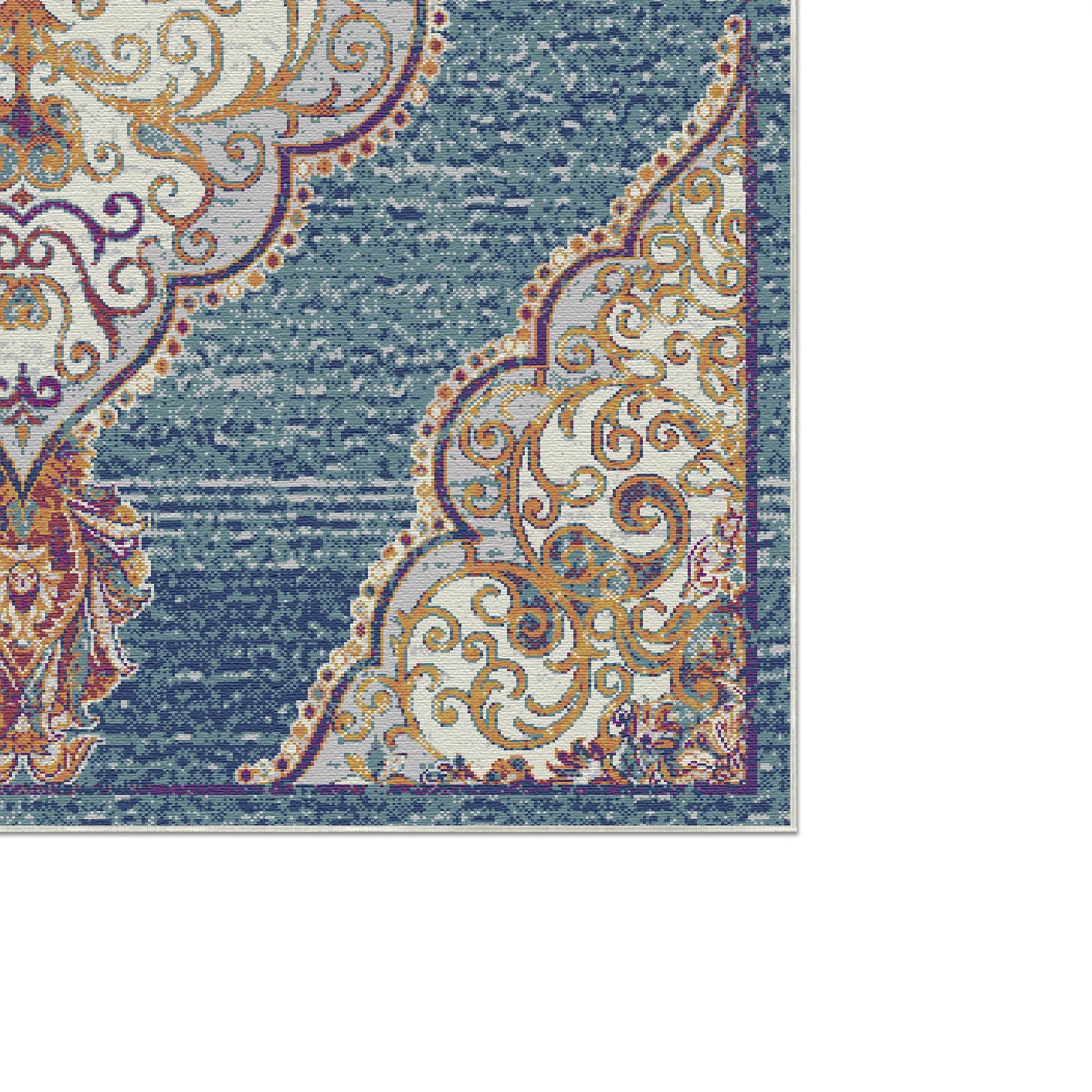 Килим Indigo Scrollwork з медальйоном