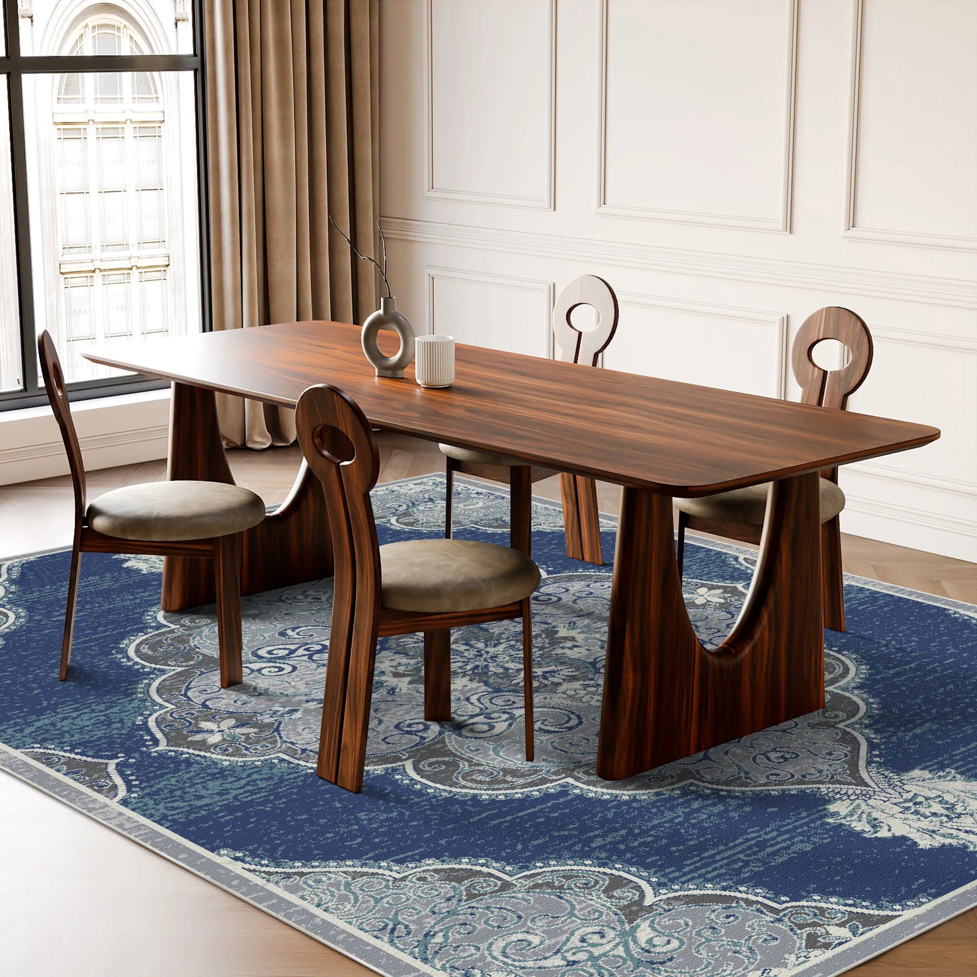 Килим з медальйоном з шиферного візерунка