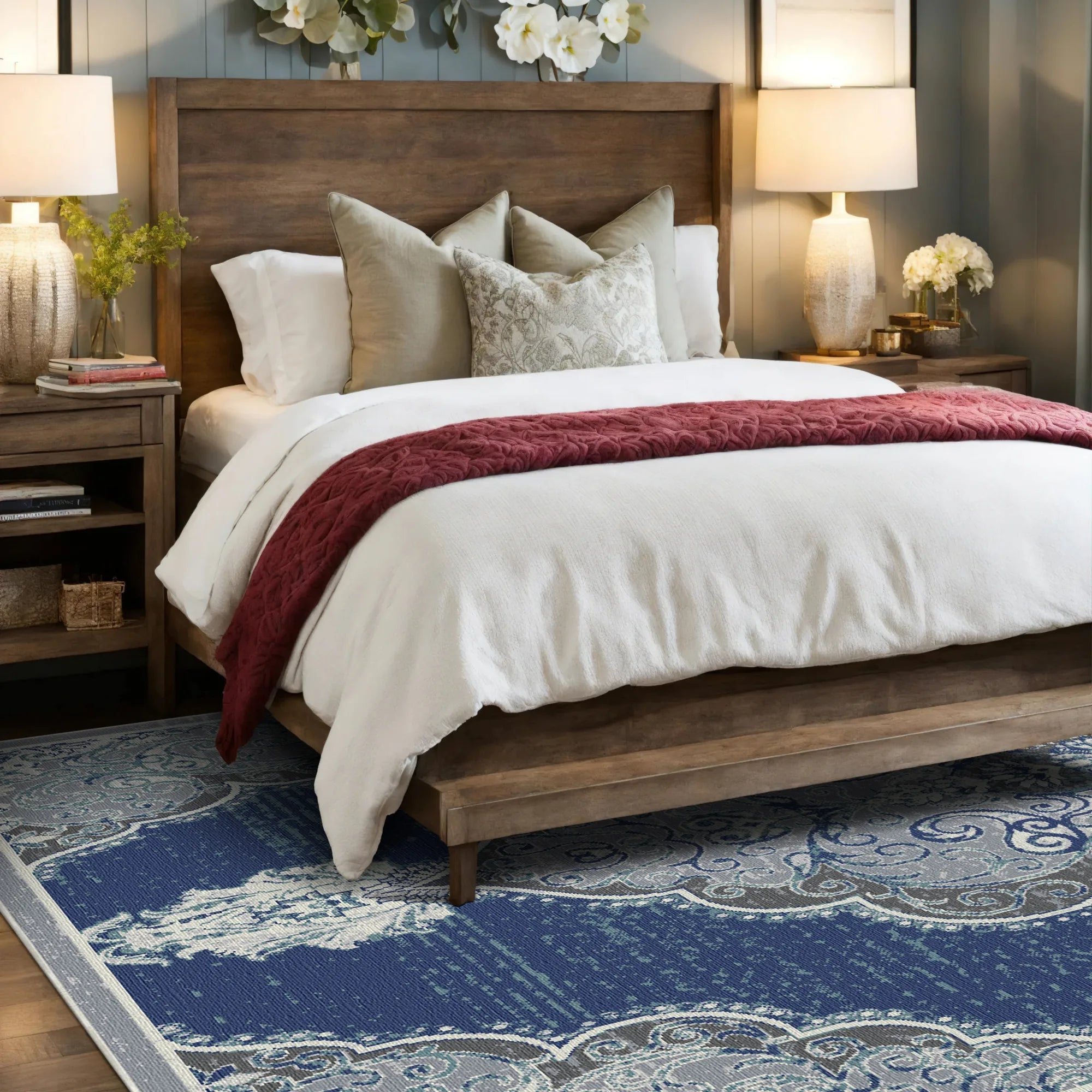 Килим з медальйоном з шиферного візерунка