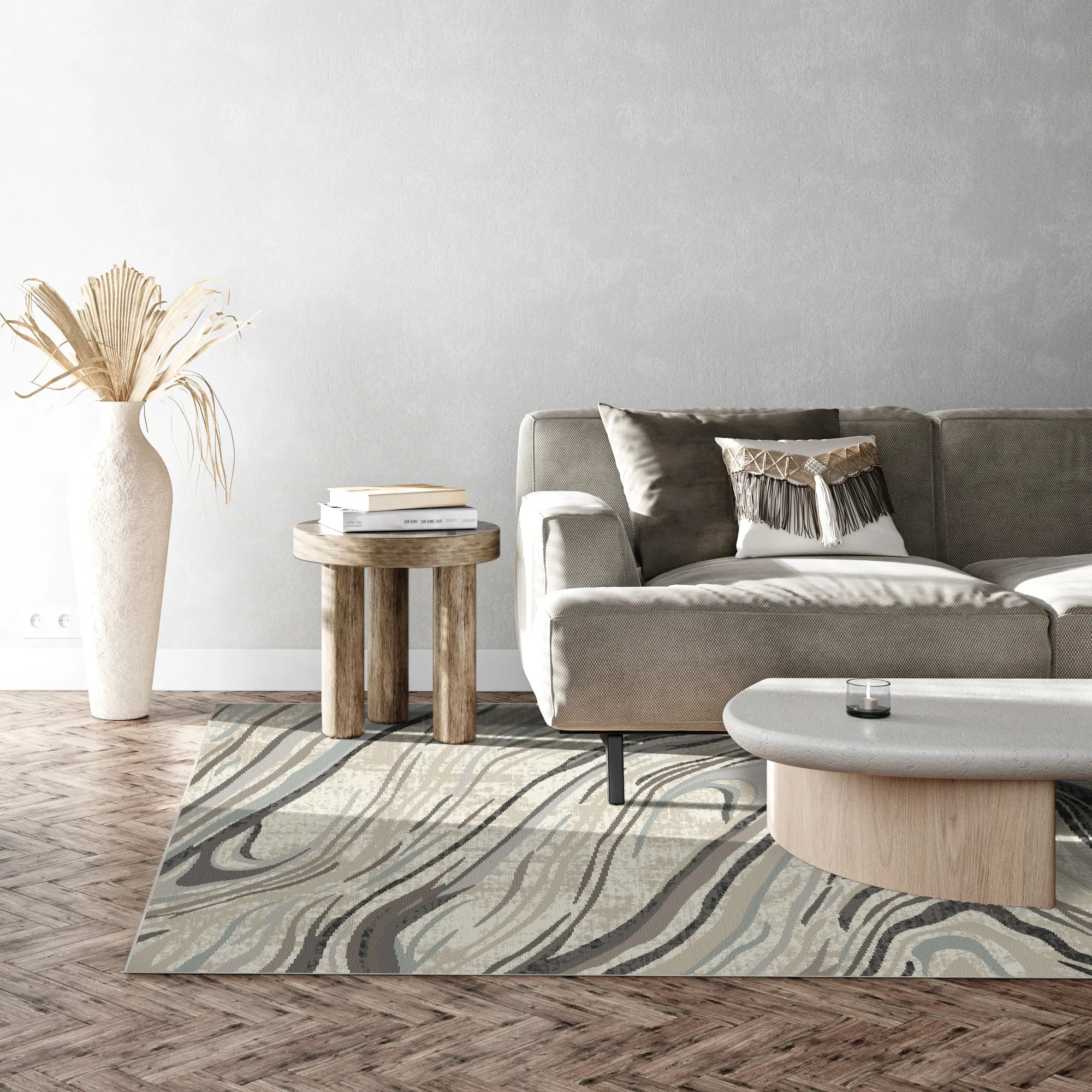 Абстрактний килим Milano Marble, що можна прати