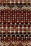 Племінний геометричний килим Taos Garnet, що можна прати Містик Червоний