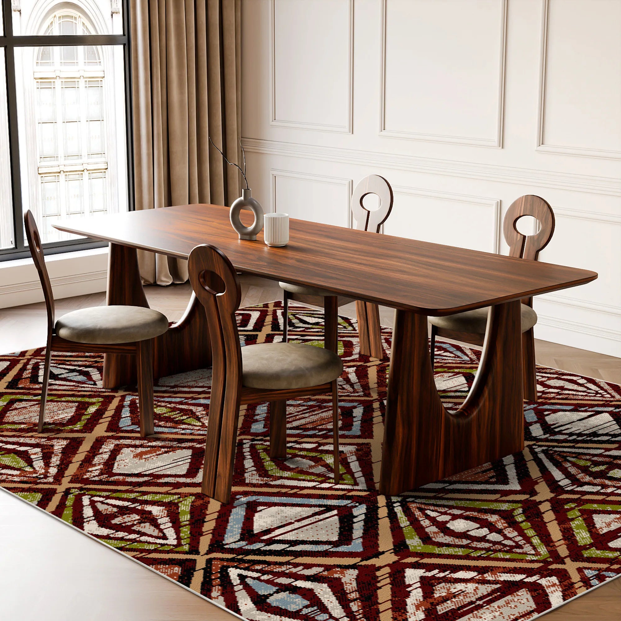 Миючий килим Zion Mahogany