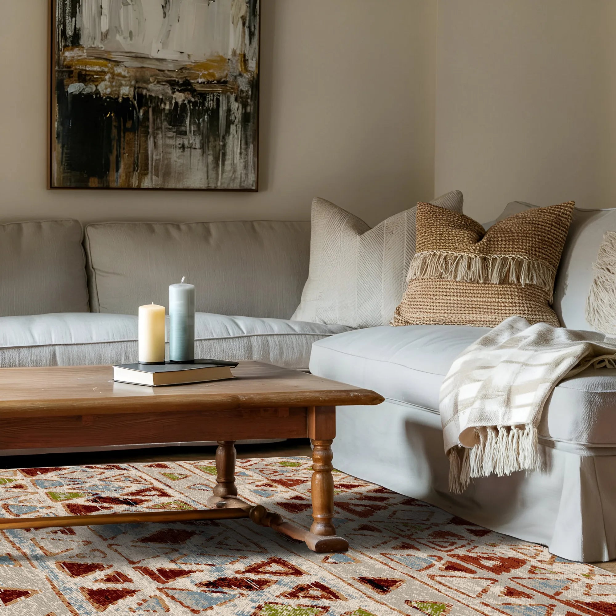 Килим Kenai Cream Traditional що прається