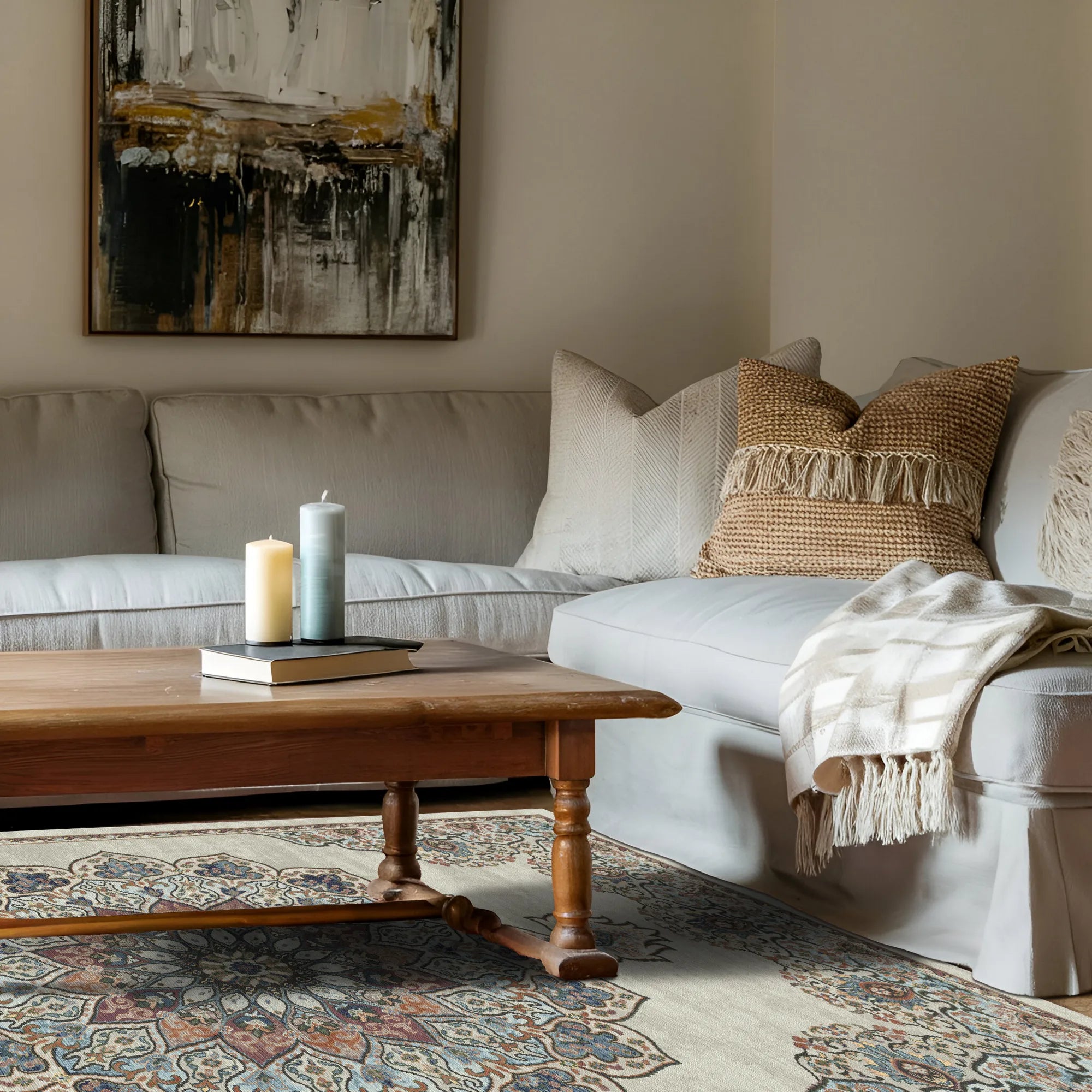 Традиційний килим Salamanca Beige, що миється