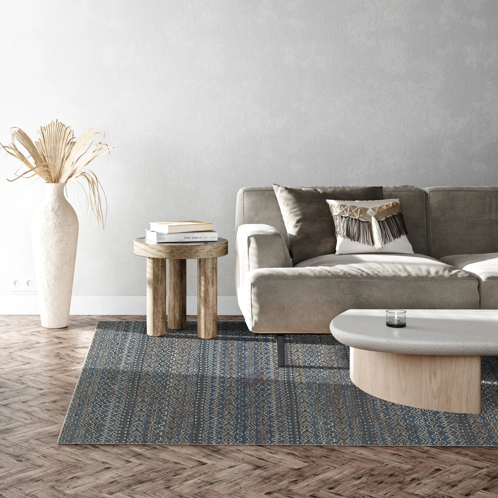 Абстрактний килим Amalfi Blue, що миється