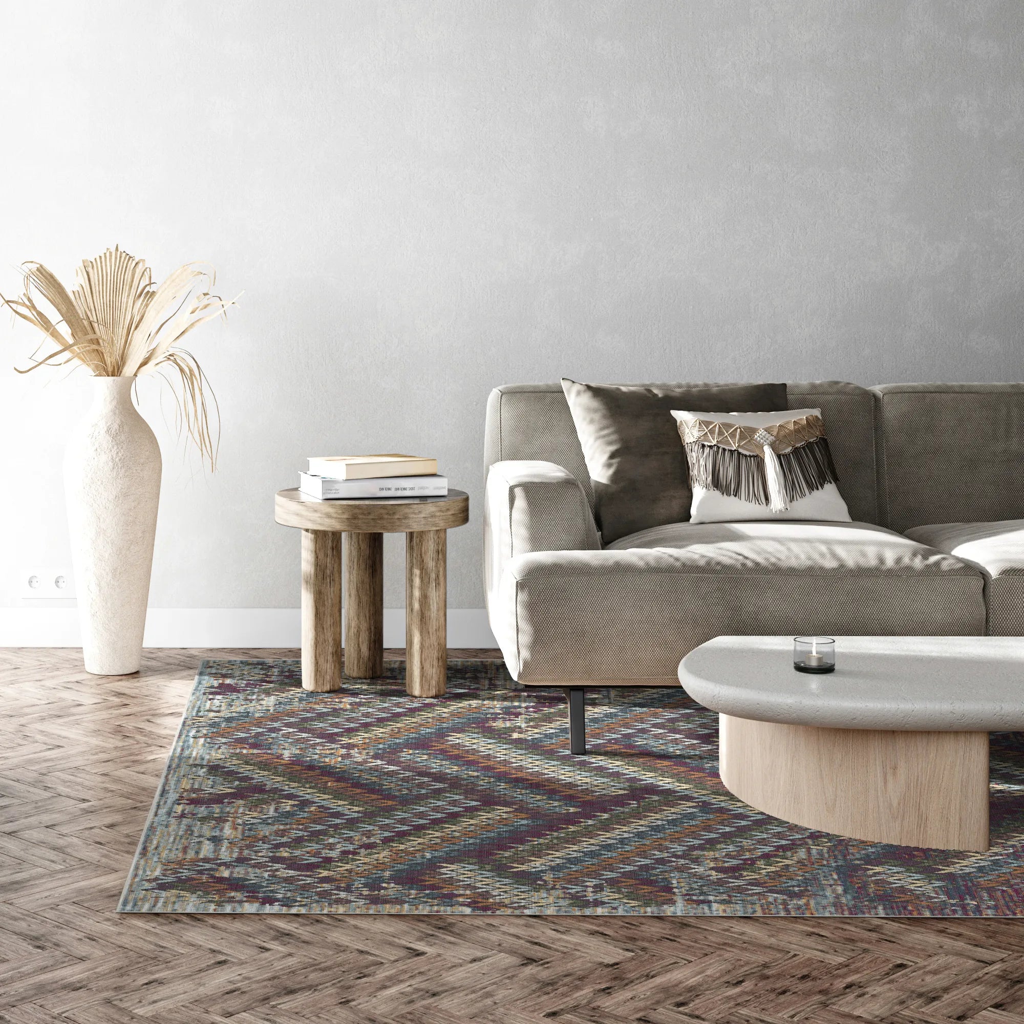 Килим Milan Multi Chevron що прається