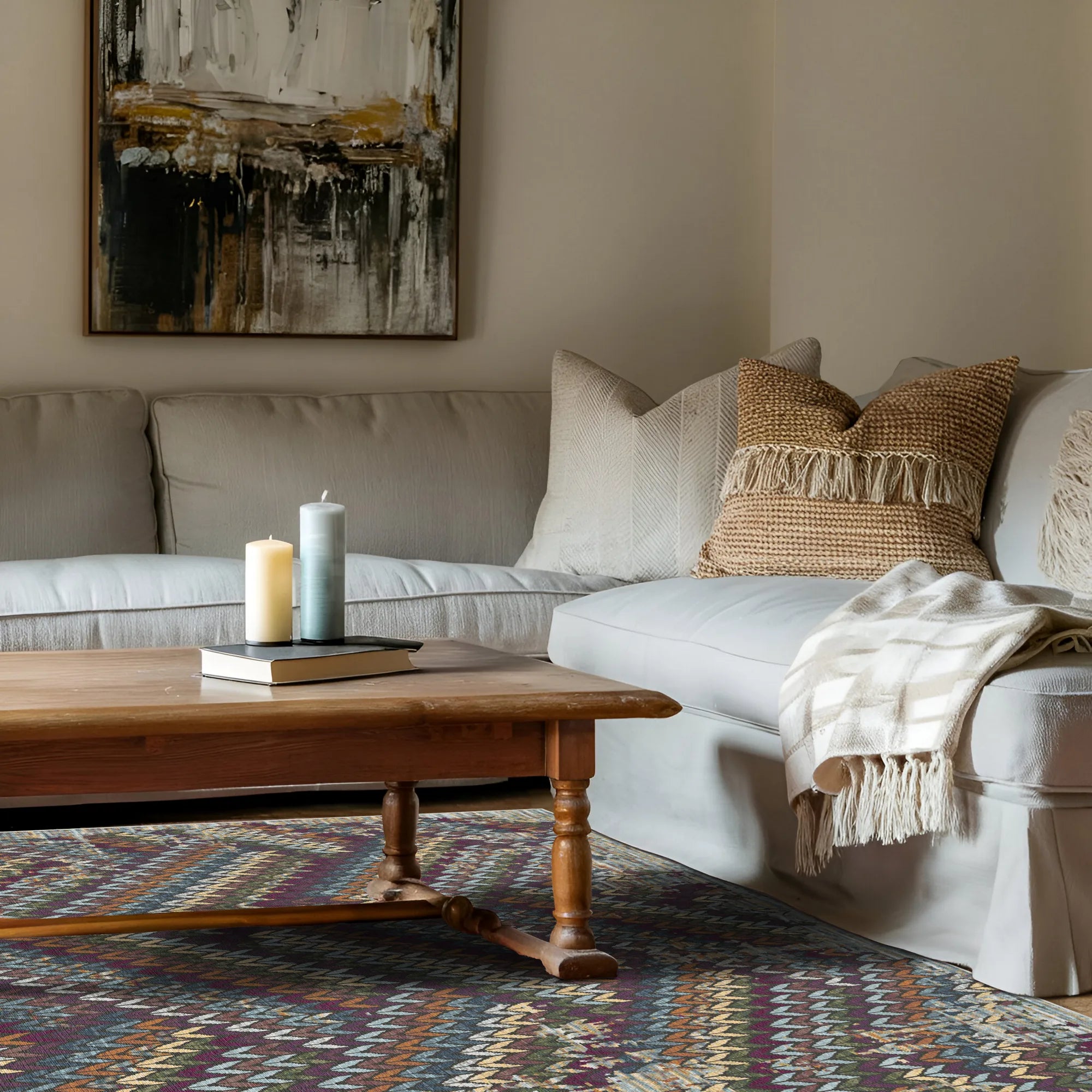 Килим Milan Multi Chevron що прається