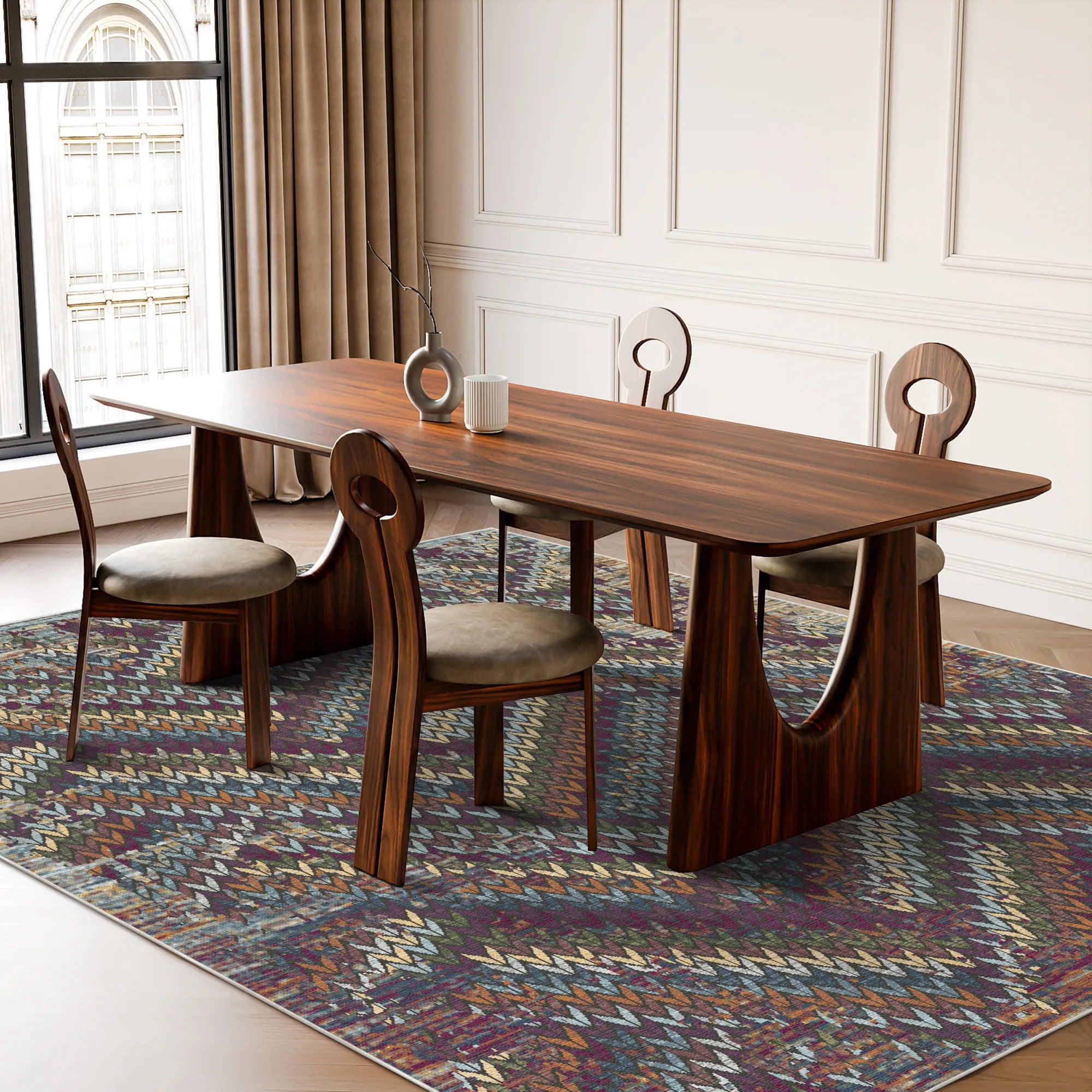 Килим Milan Multi Chevron що прається