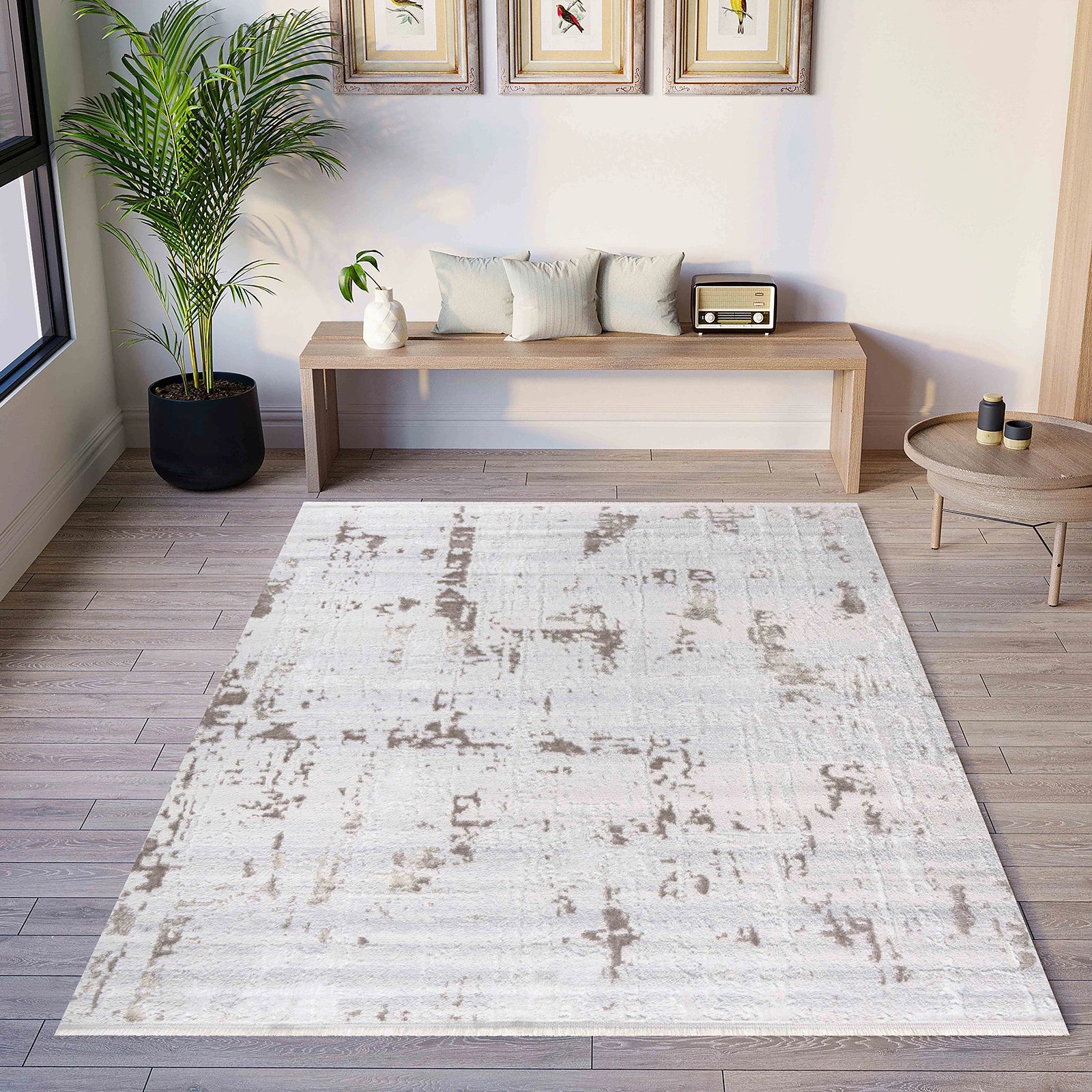 Міський дрейф коричневий абстрактний килим