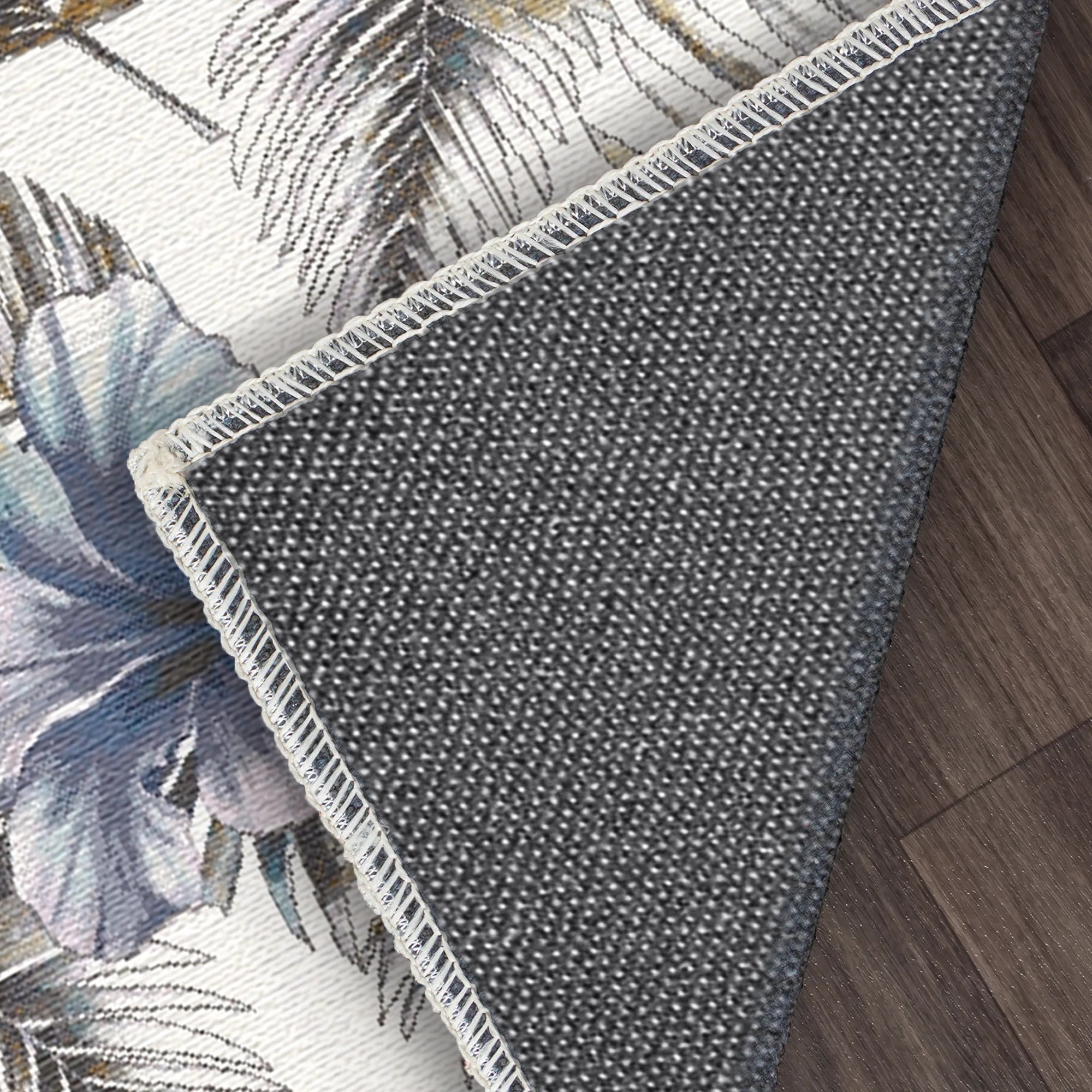 Синій тропічний гібіскус та килим із золотої пальми