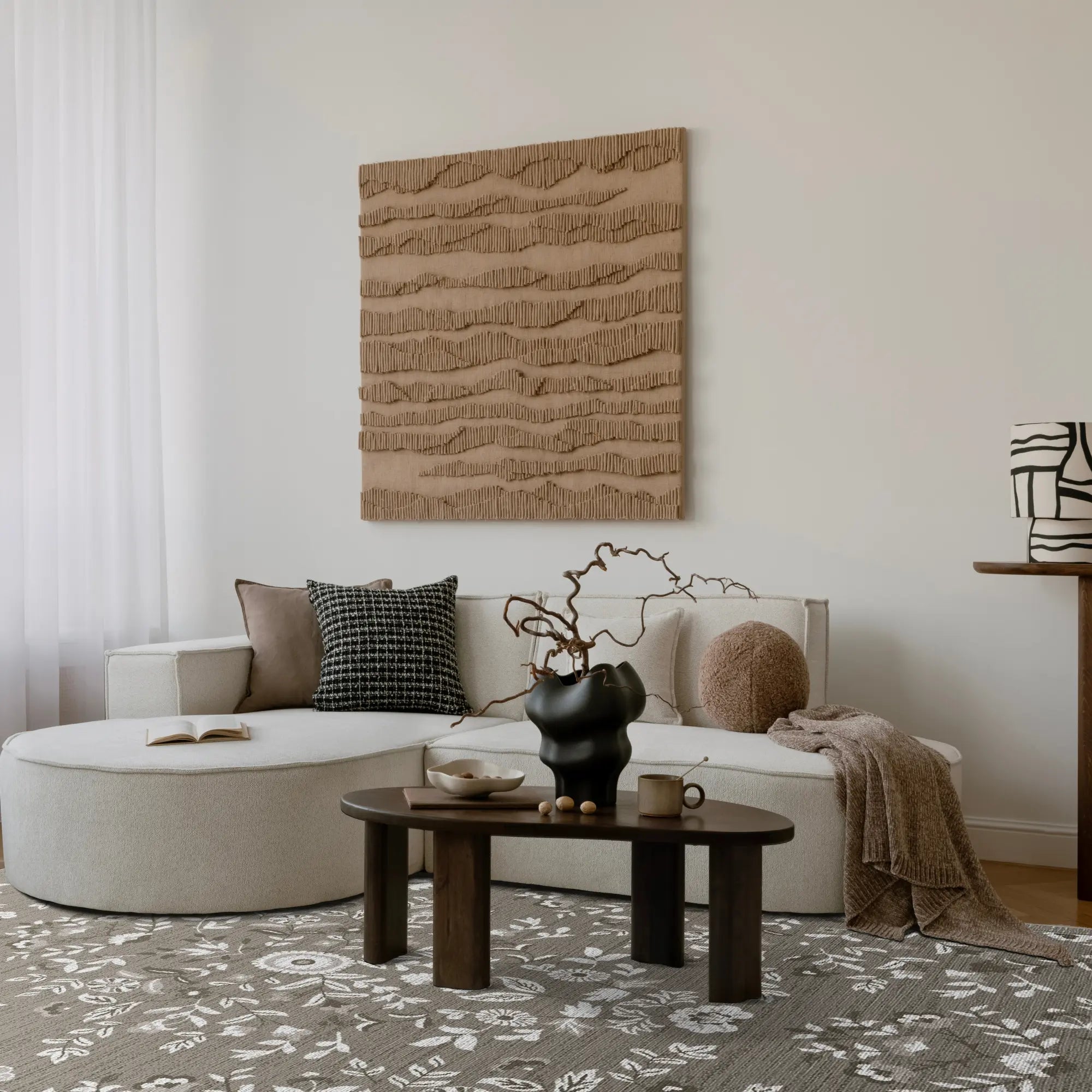 Килим Sand Serenity Floral Medallion