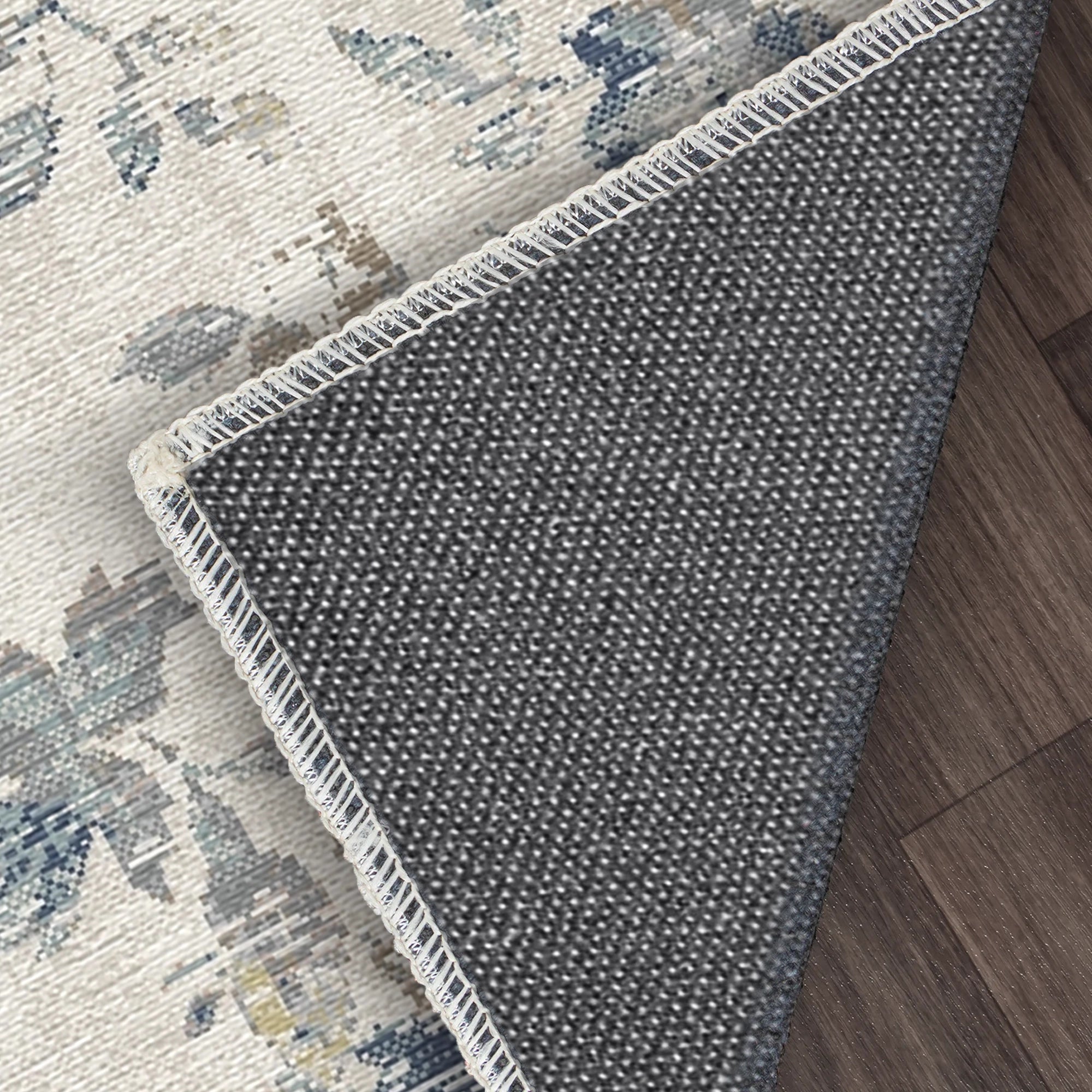 Вінтажний мальовничий синій квітковий килим