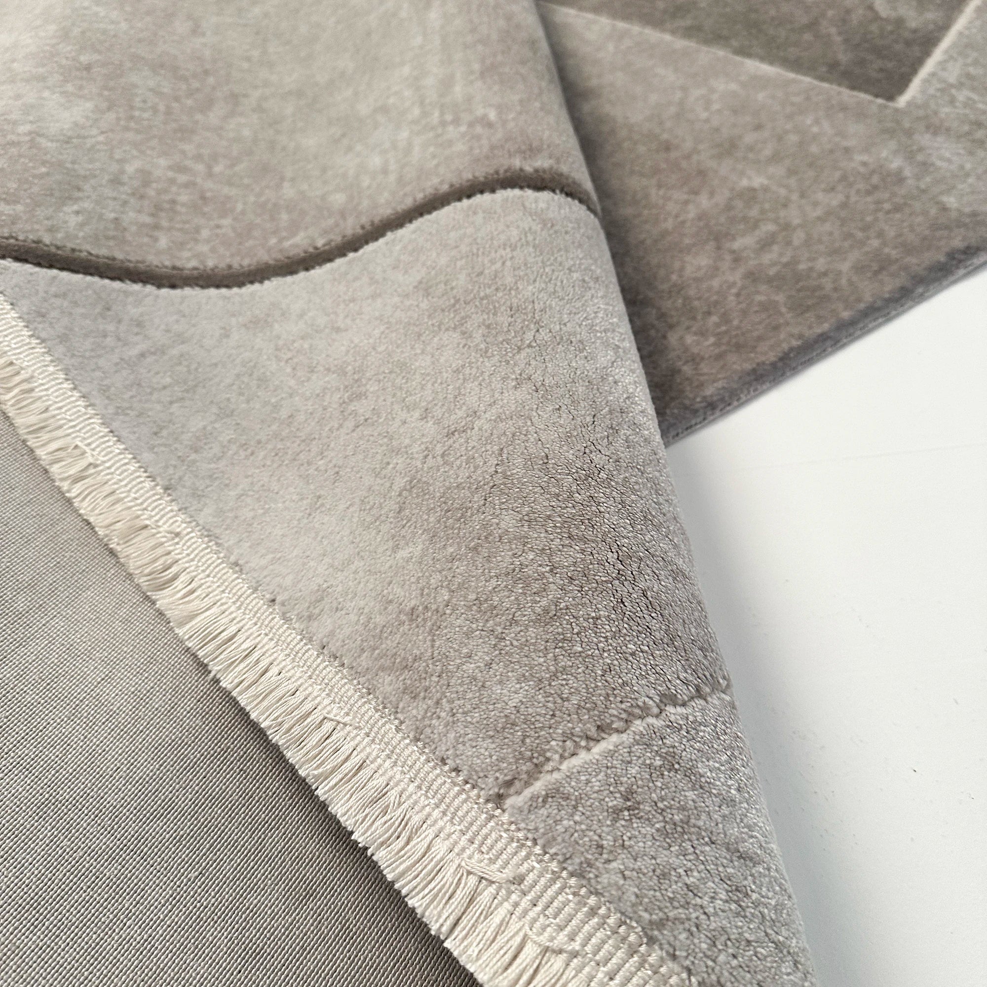 Килим з абстрактними панелями та текстурою | Коричневий