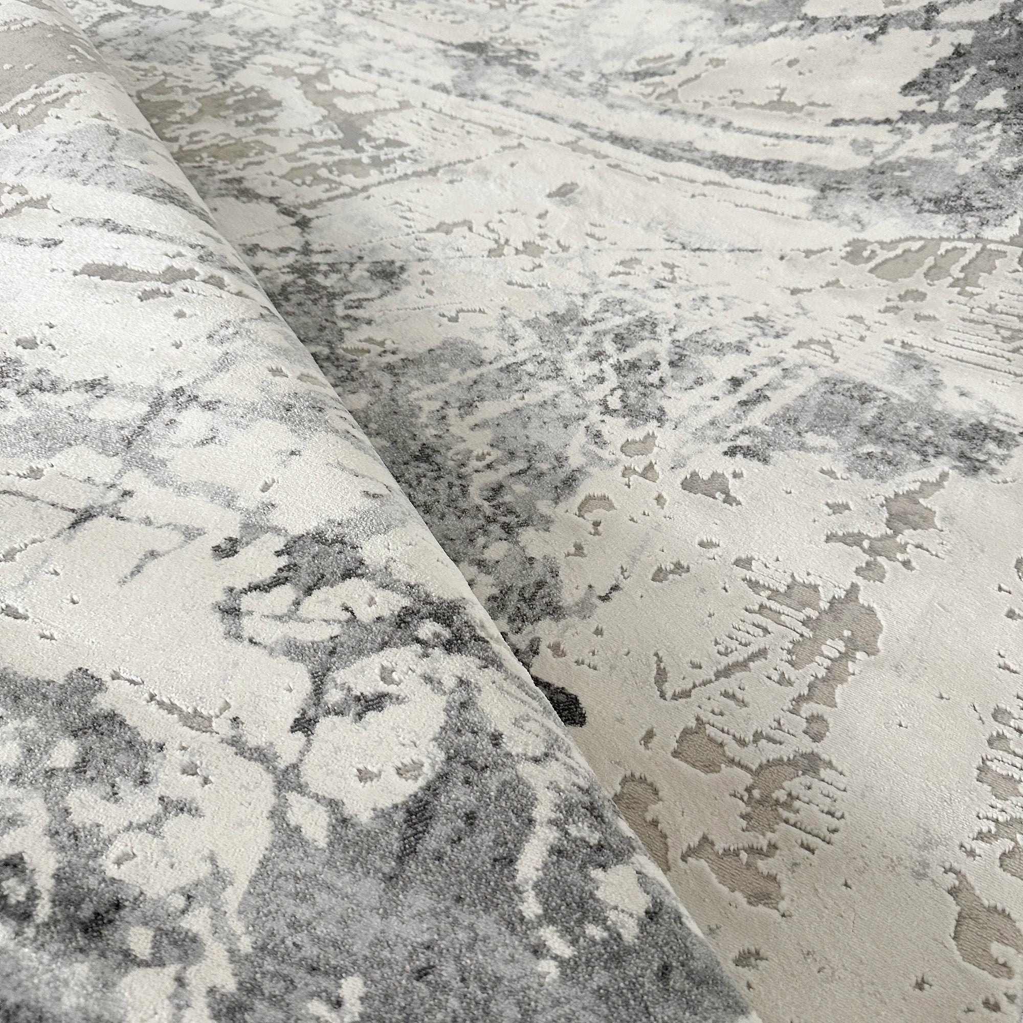 Сучасний килим з вапняковими прожилками | Сірий