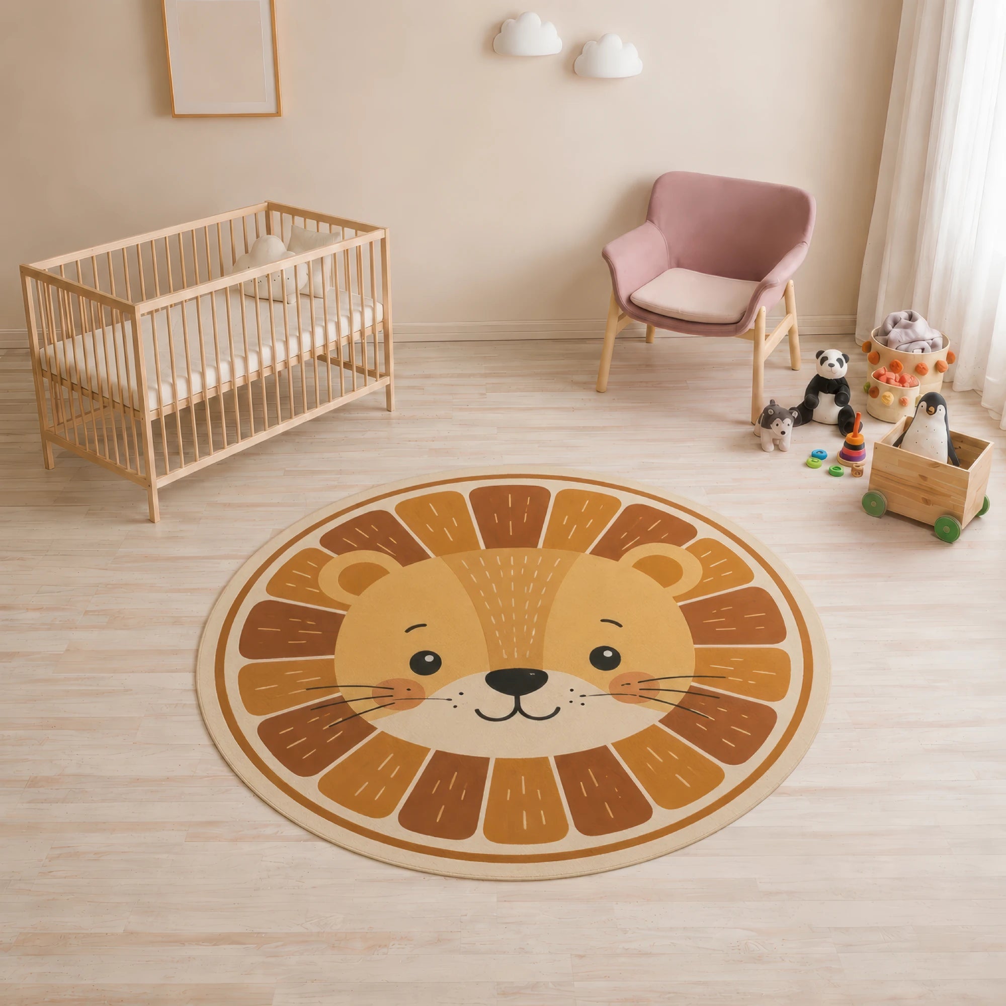 Круглий килимок Little Lion